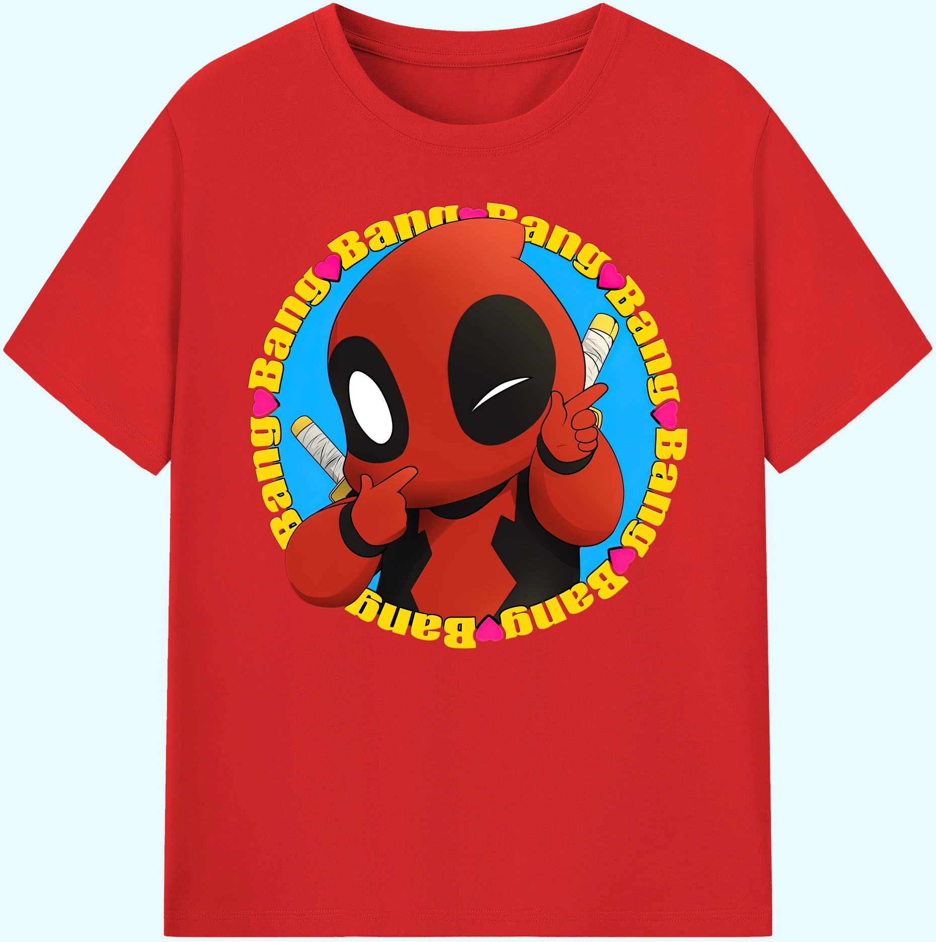 （画像用） Deadpool デッドプール 綿100％ メンズ半袖Tシャツ｜肌触りやわらか＆通気性