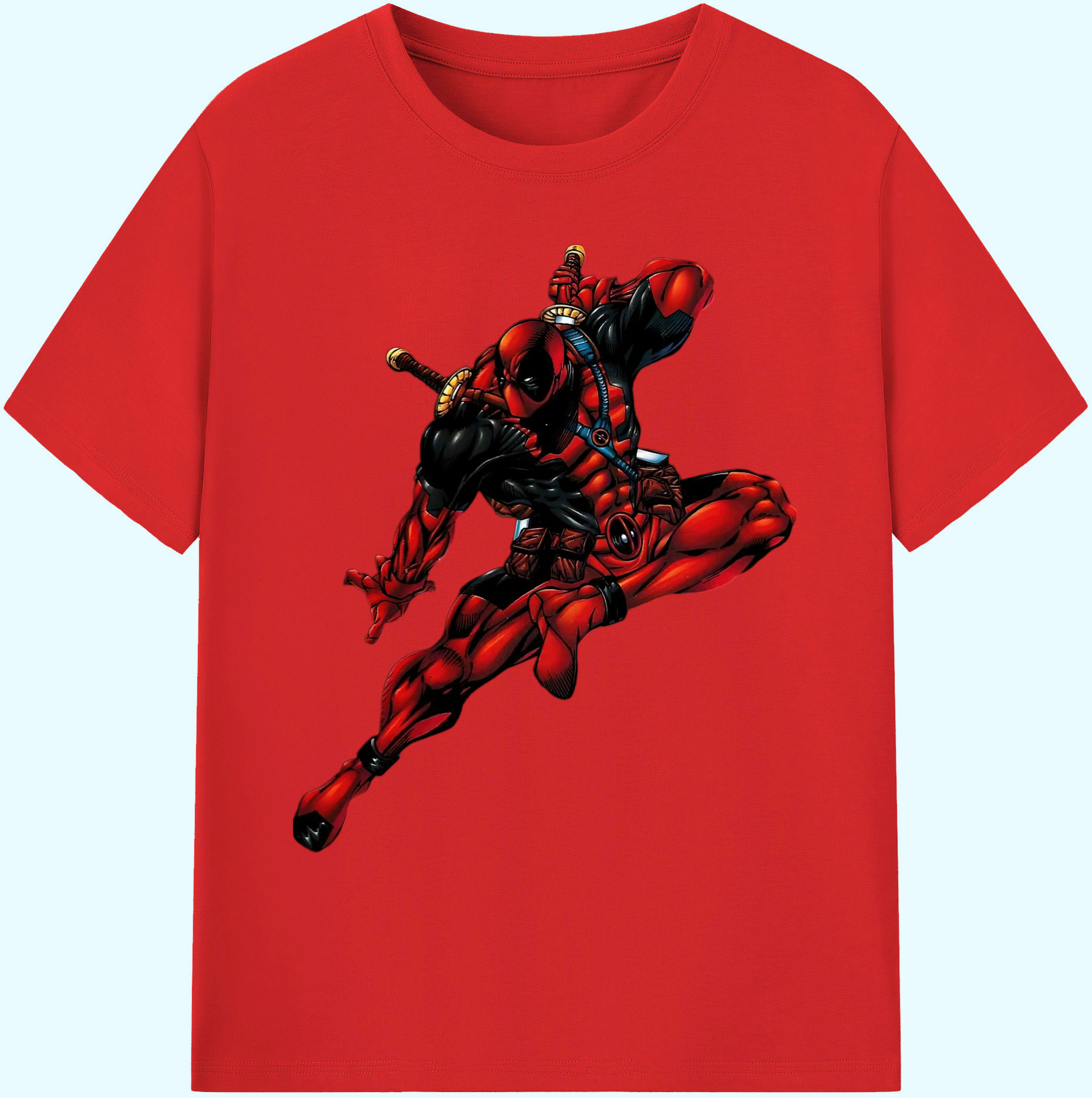 （画像用） Deadpool デッドプール 綿100％ メンズ半袖Tシャツ｜肌触りやわらか＆通気性