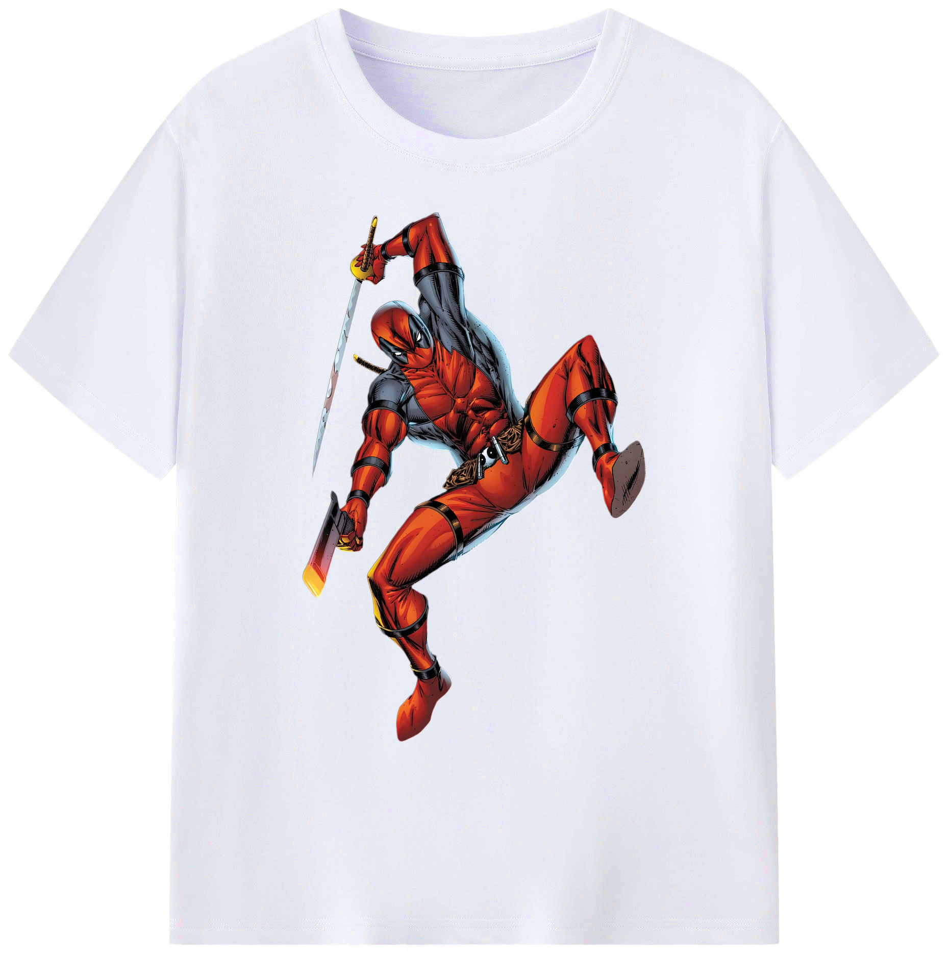 （画像用） Deadpool デッドプール 綿100％ メンズ半袖Tシャツ｜肌触りやわらか＆通気性