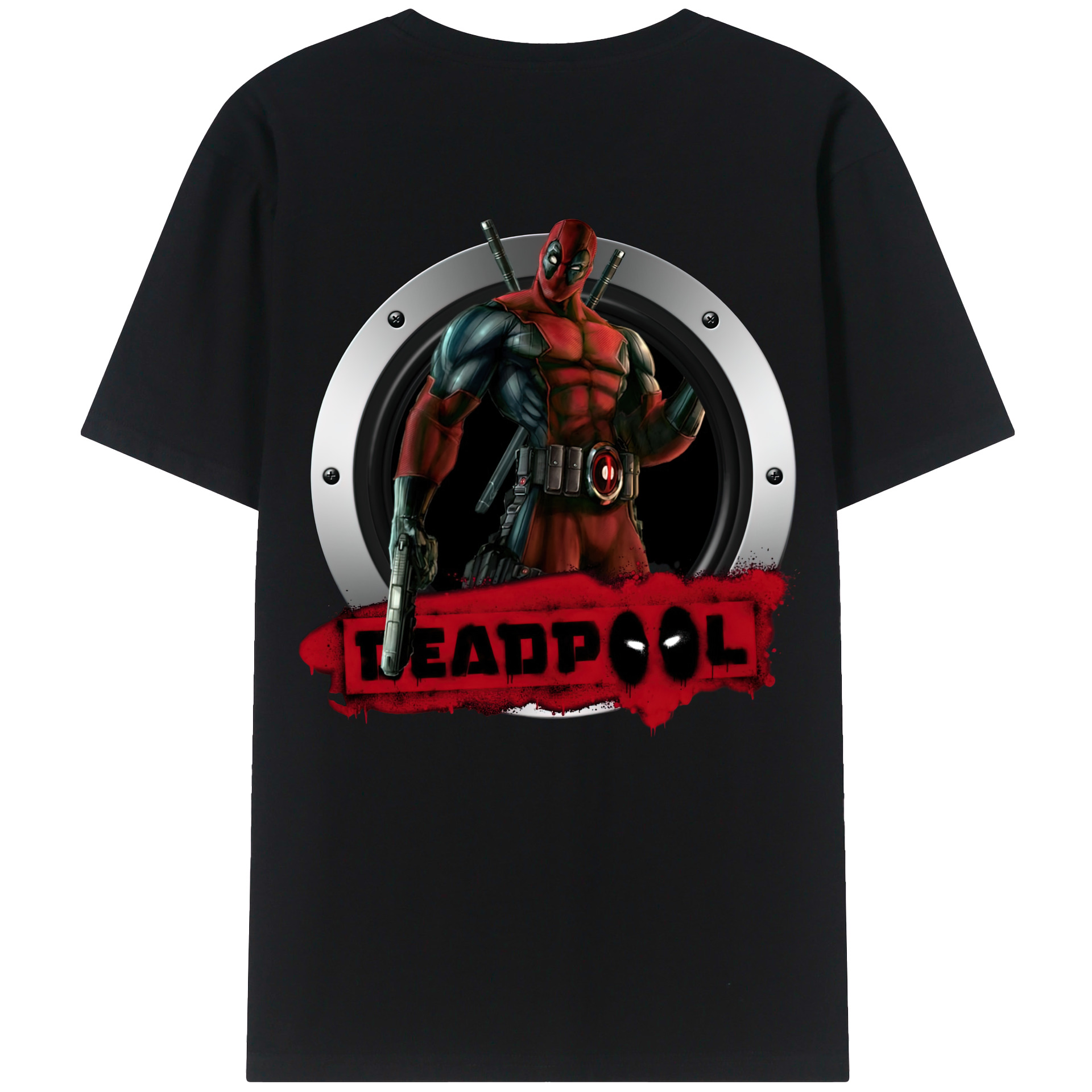 （画像用） Deadpool デッドプール レディース半袖Tシャツ(バックプリント)