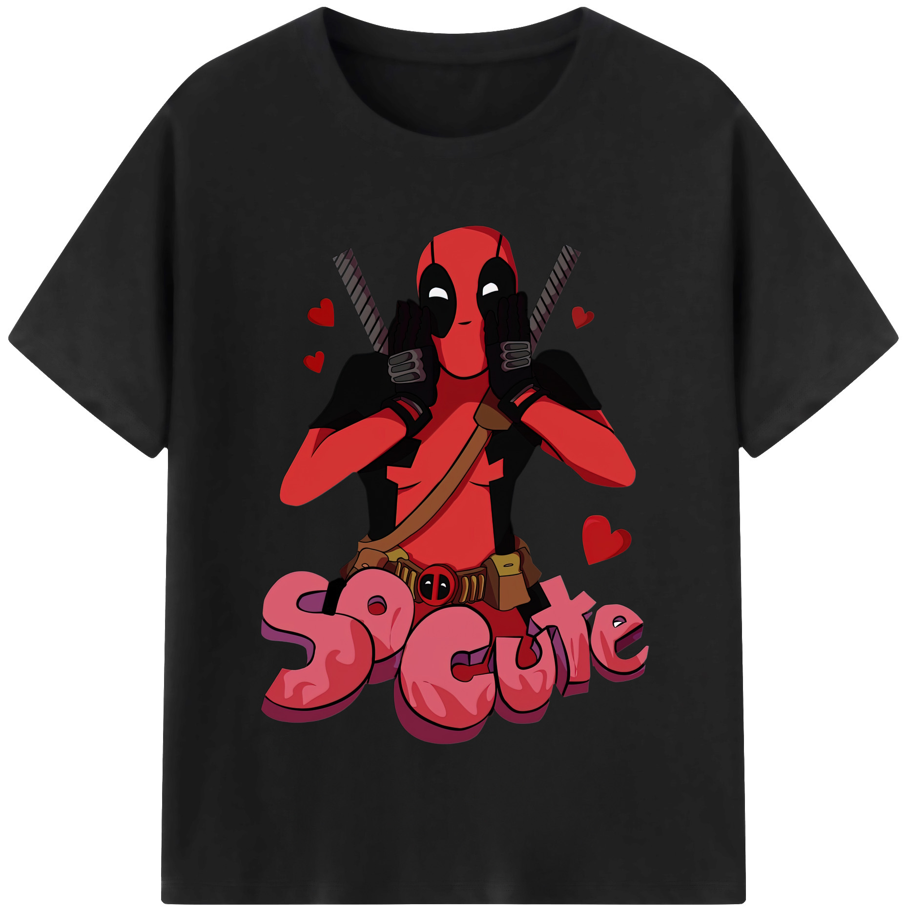 （画像用） Deadpool デッドプール レディースカジュアルプリントTシャツ（綿100％）