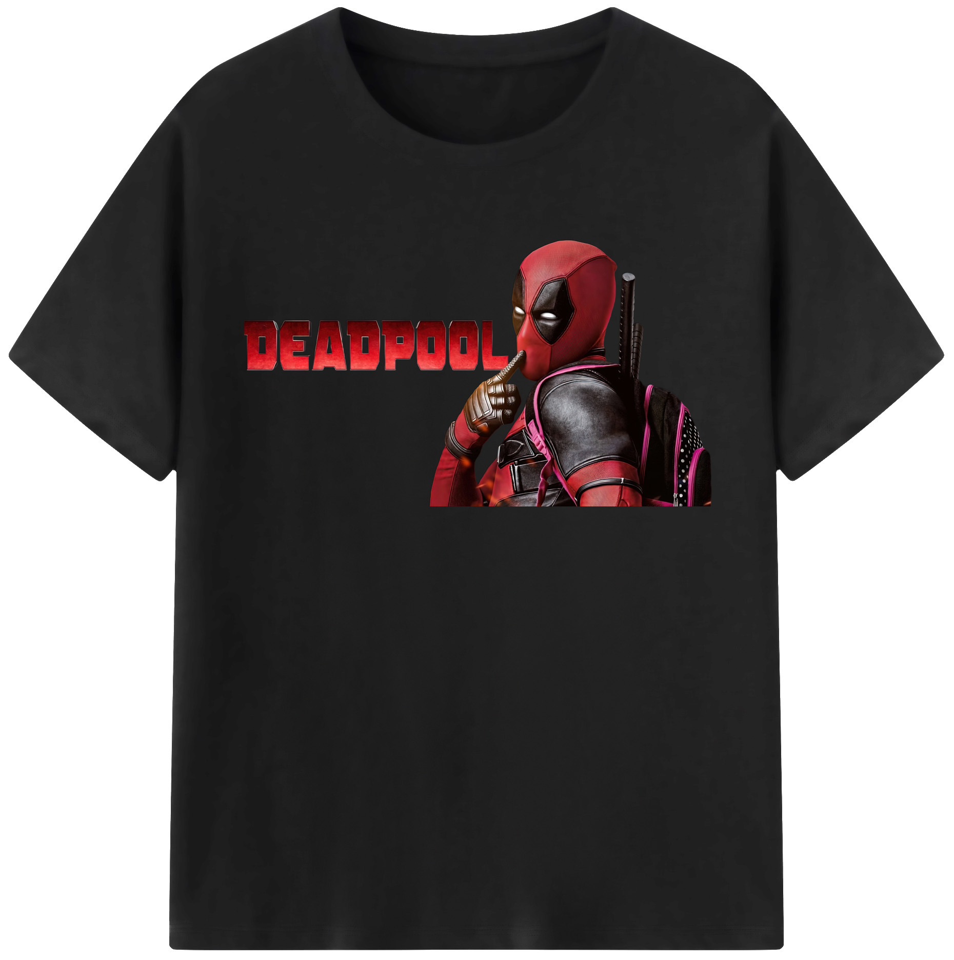 （画像用） Deadpool デッドプール レディースカジュアルプリントTシャツ（綿100％）