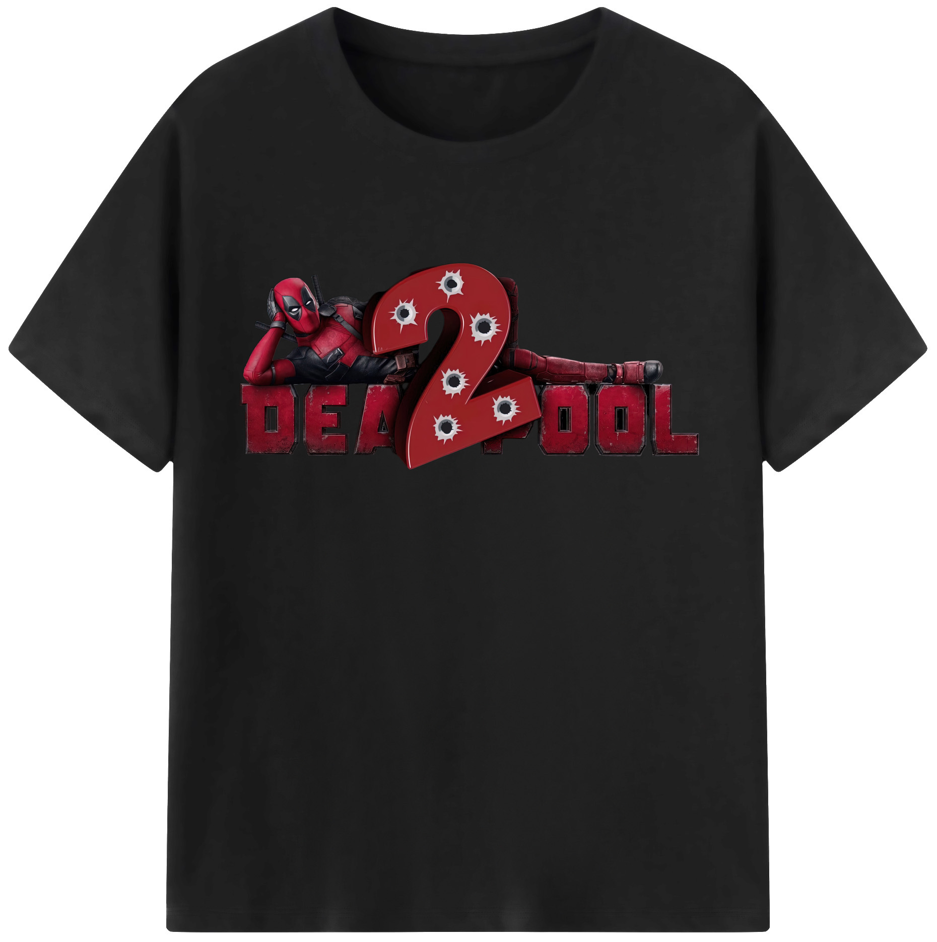 （画像用） Deadpool デッドプール レディースカジュアルプリントTシャツ（綿100％）