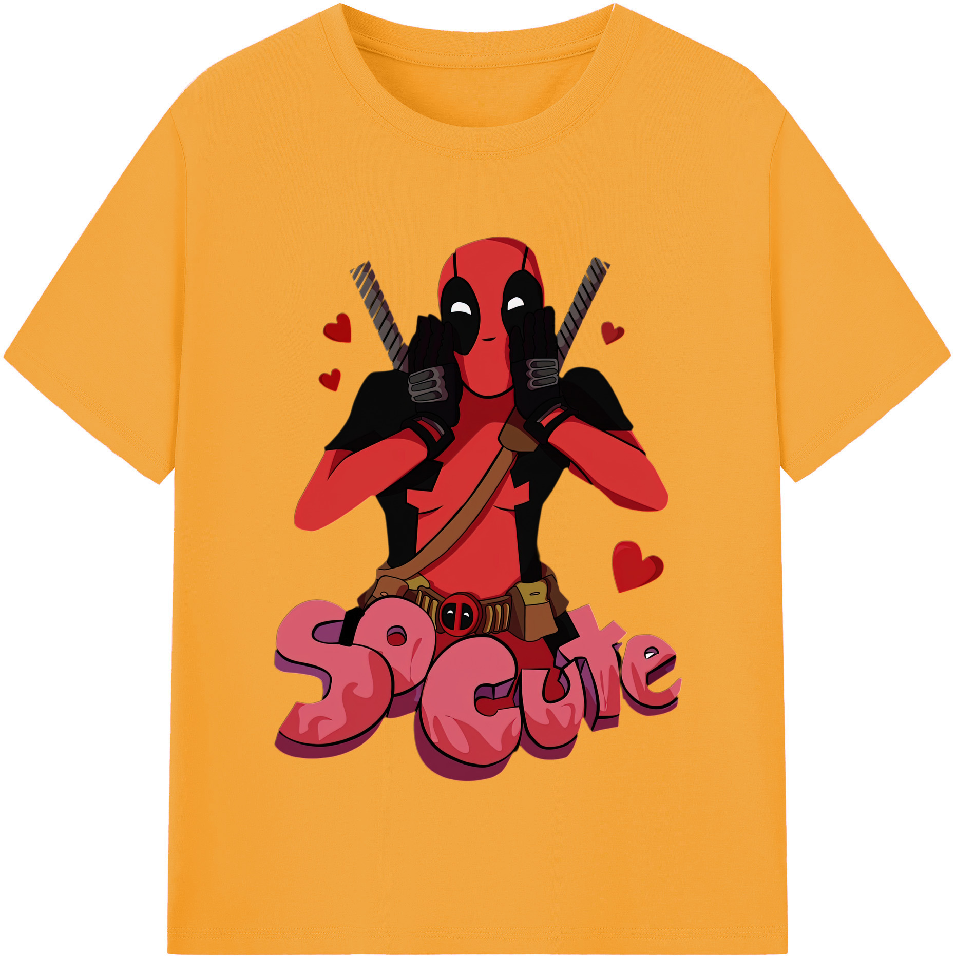 （画像用） Deadpool デッドプール レディースカジュアルプリントTシャツ（綿100％）