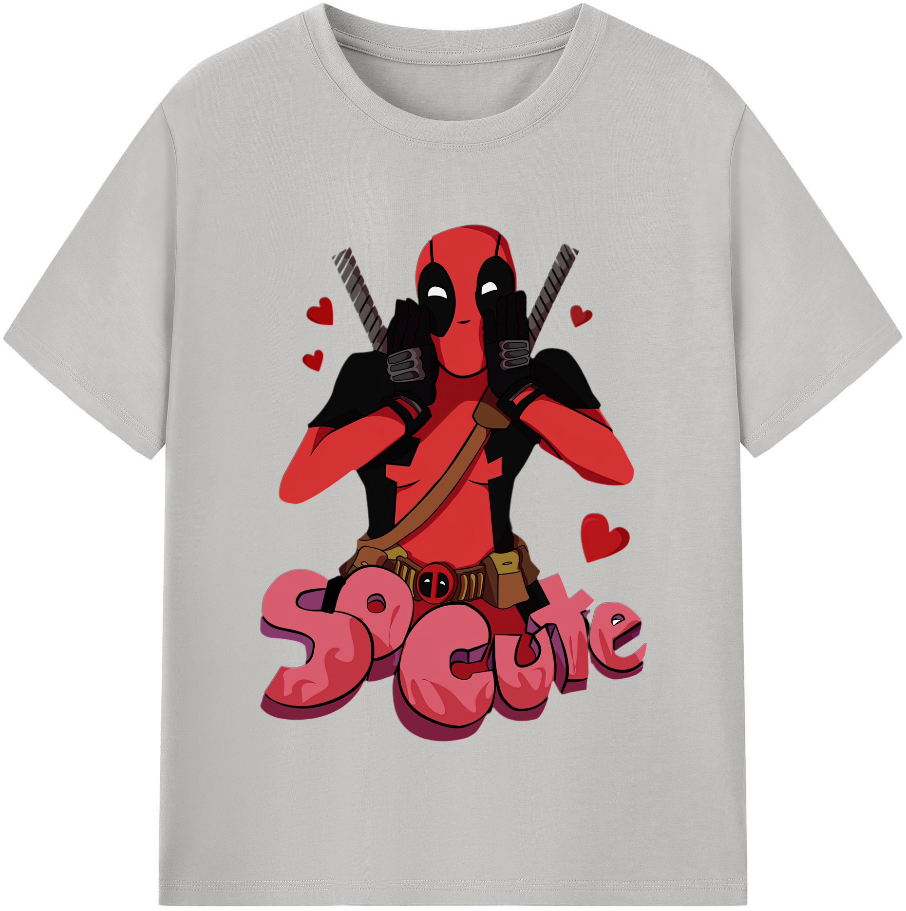 （画像用） Deadpool デッドプール レディースカジュアルプリントTシャツ（綿100％）
