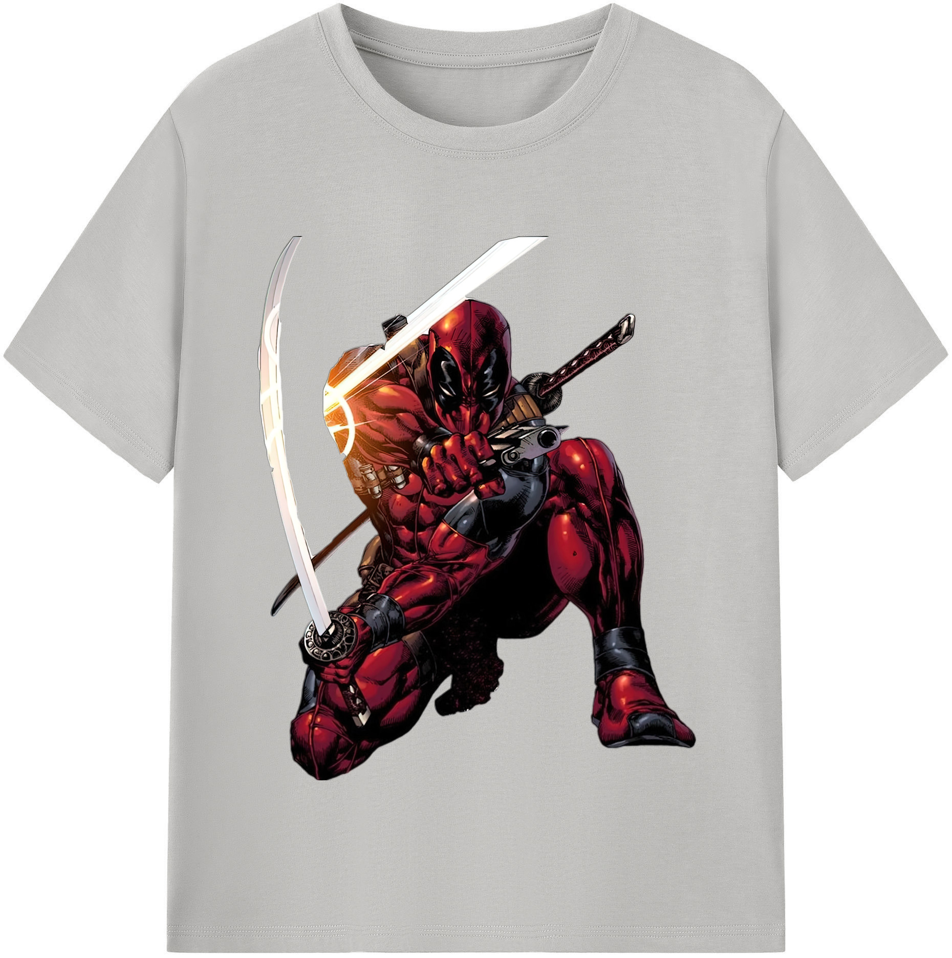 （画像用） Deadpool デッドプール レディースカジュアルプリントTシャツ（綿100％）