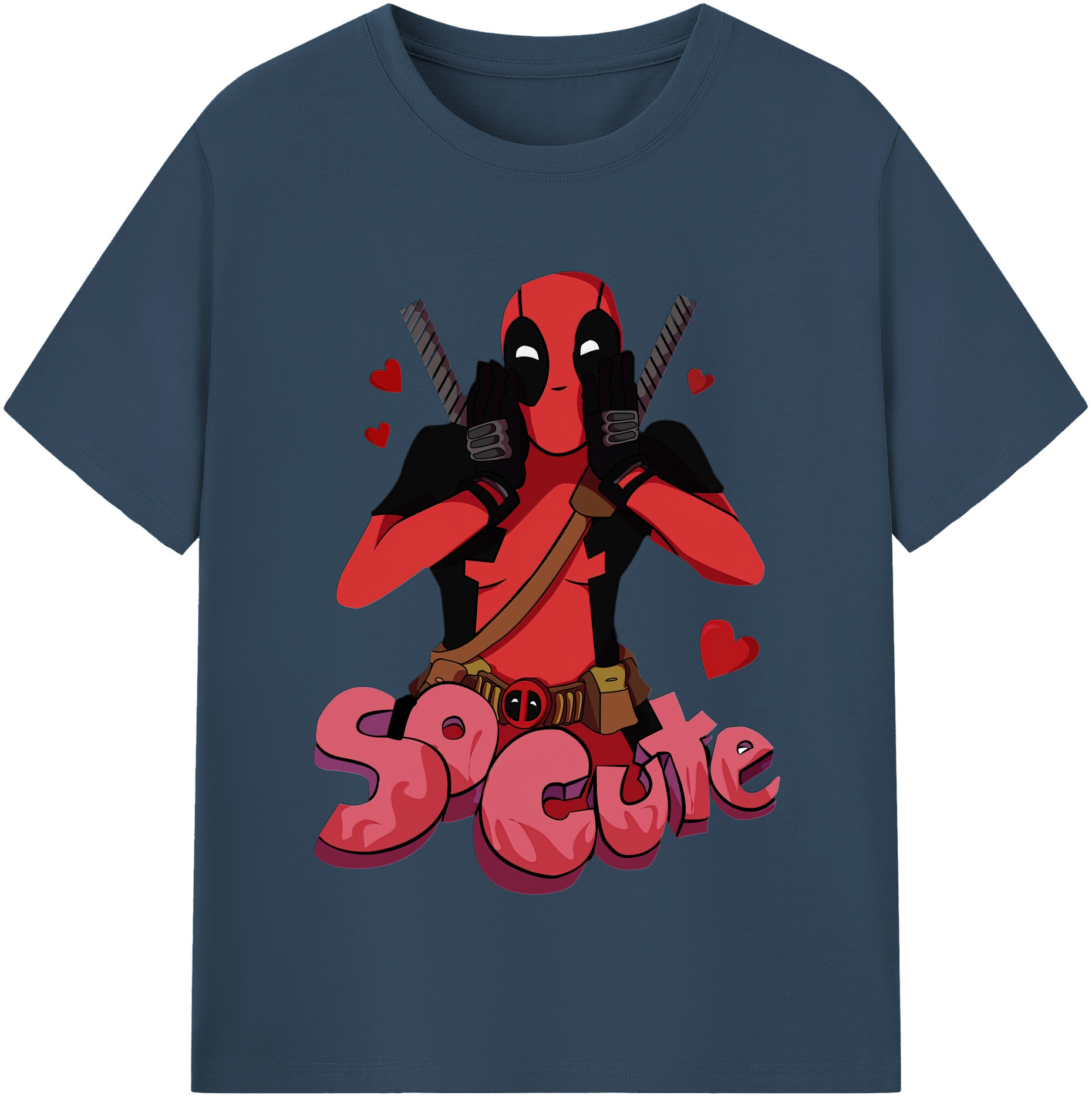 （画像用） Deadpool デッドプール レディースカジュアルプリントTシャツ（綿100％）