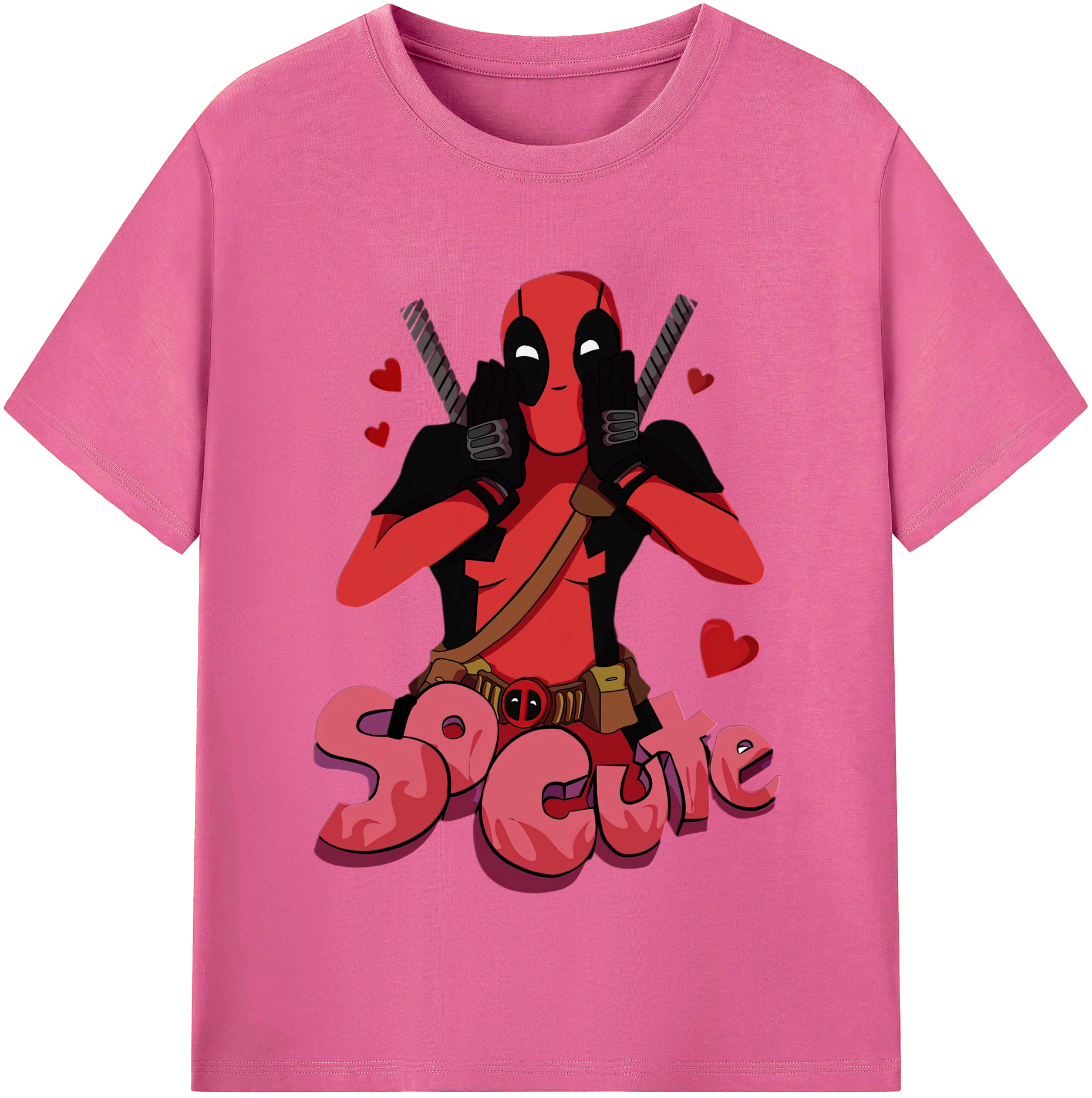 （画像用） Deadpool デッドプール レディースカジュアルプリントTシャツ（綿100％）
