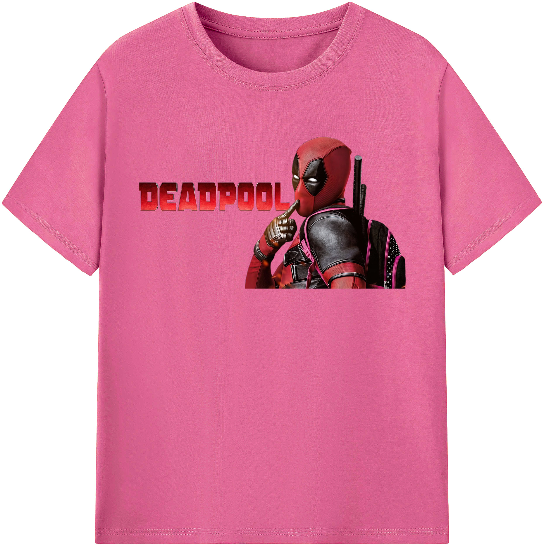 （画像用） Deadpool デッドプール レディースカジュアルプリントTシャツ（綿100％）