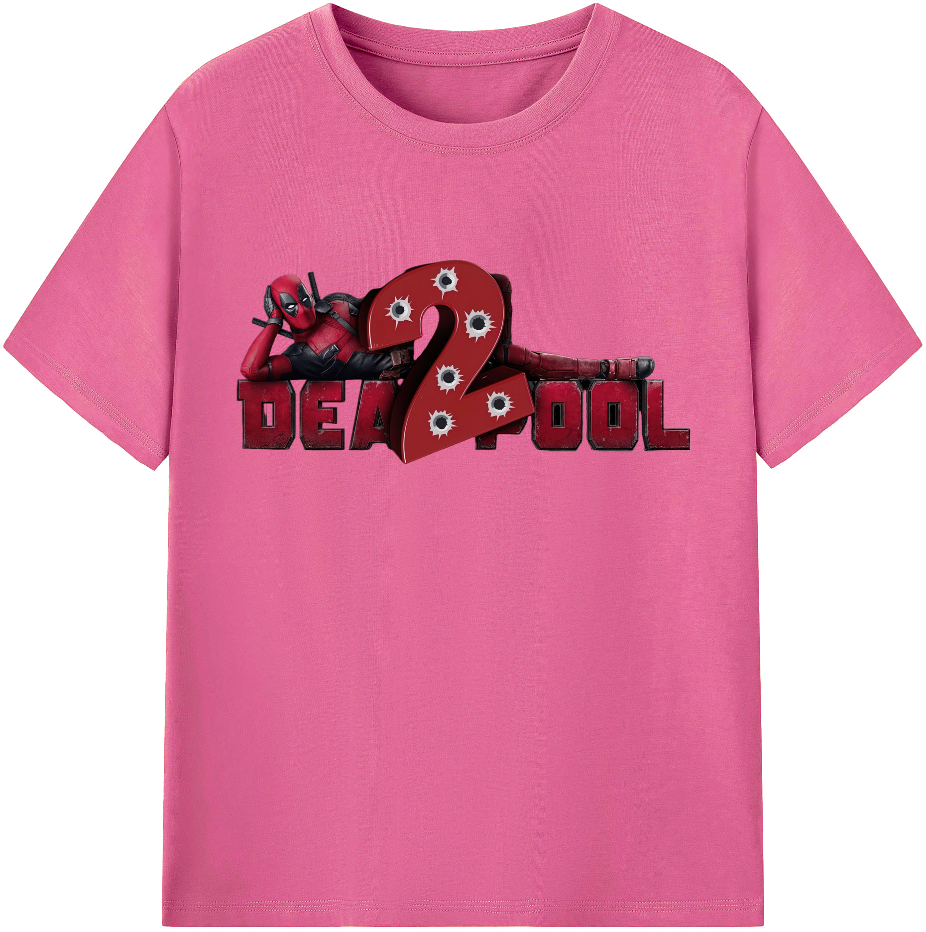 （画像用） Deadpool デッドプール レディースカジュアルプリントTシャツ（綿100％）