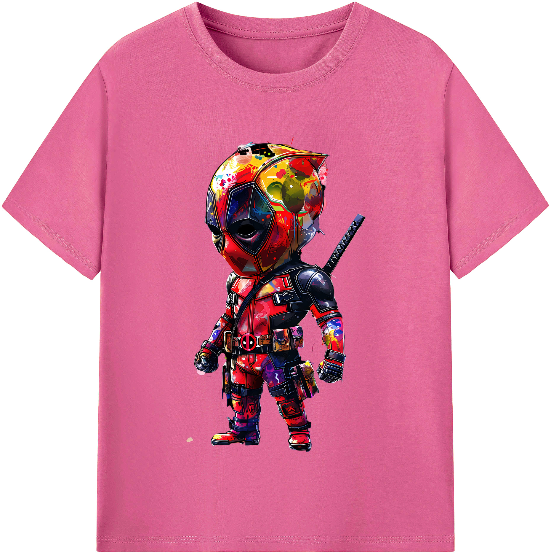 （画像用） Deadpool デッドプール レディースカジュアルプリントTシャツ（綿100％）