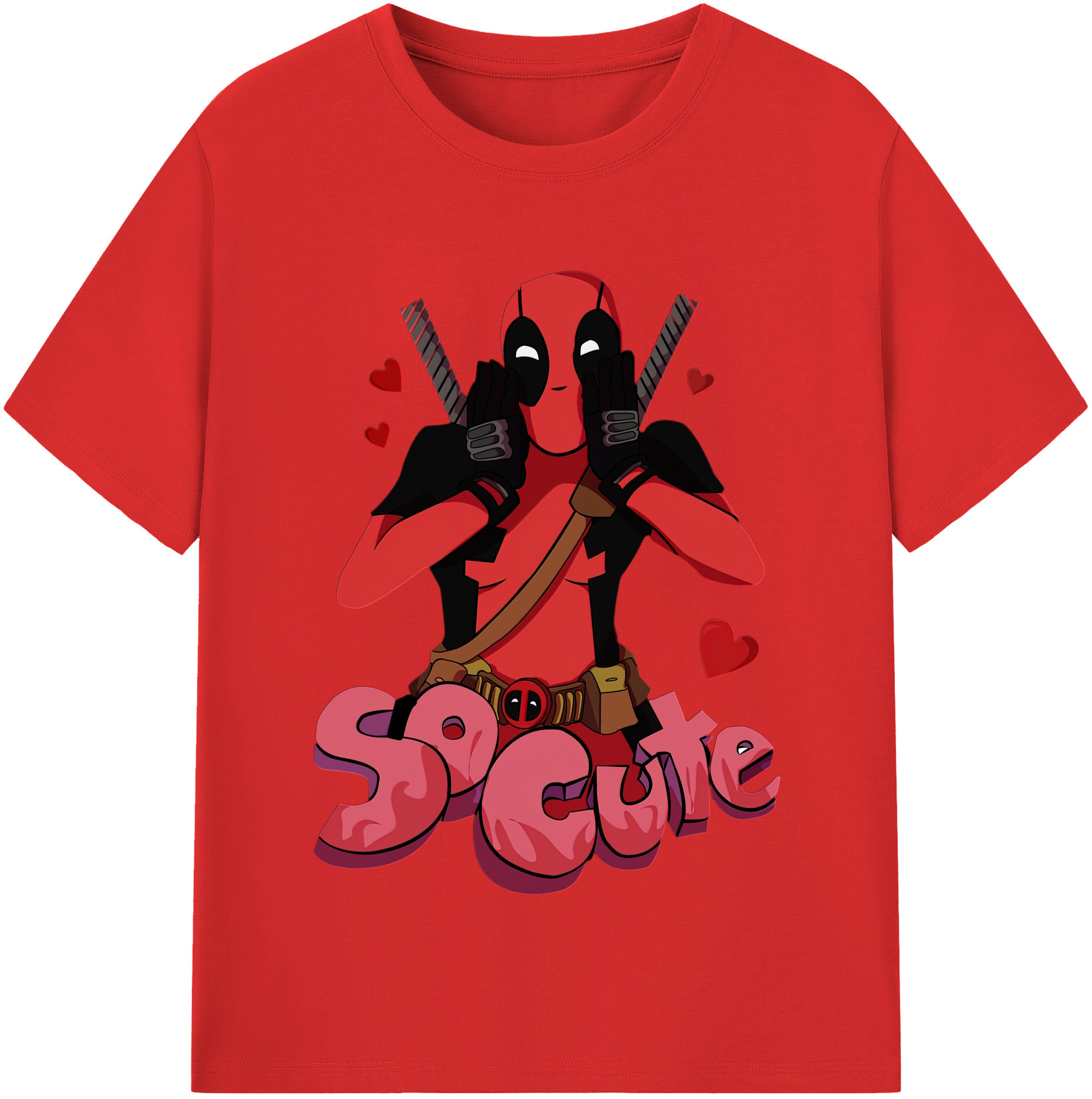 （画像用） Deadpool デッドプール レディースカジュアルプリントTシャツ（綿100％）