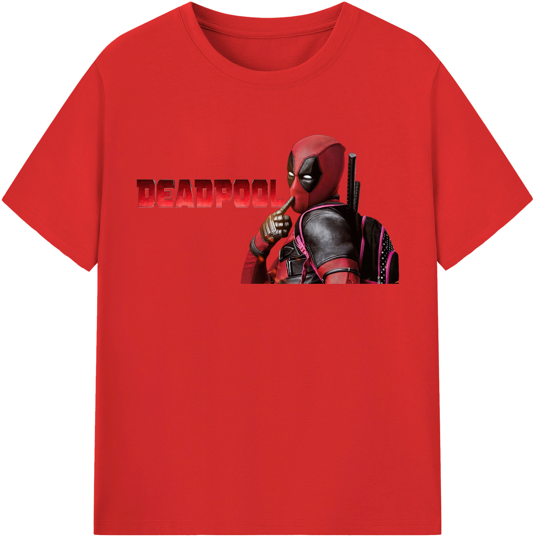 （画像用） Deadpool デッドプール レディースカジュアルプリントTシャツ（綿100％）