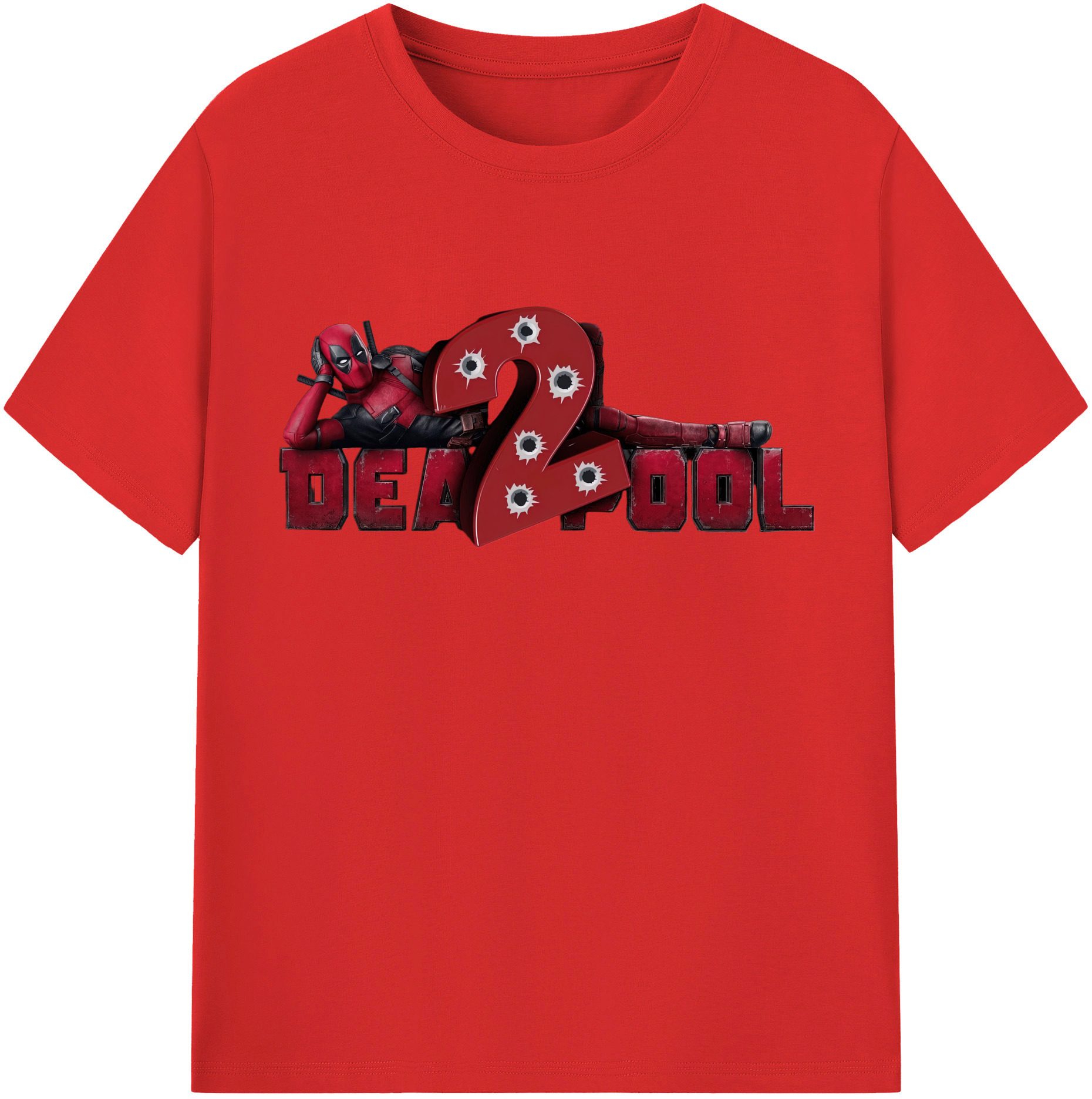 （画像用） Deadpool デッドプール レディースカジュアルプリントTシャツ（綿100％）