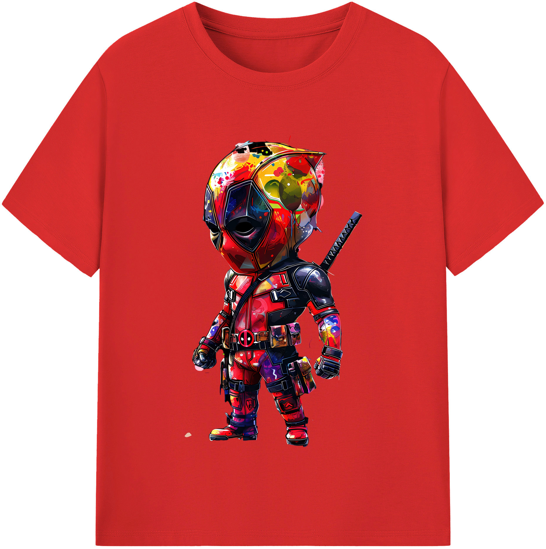 （画像用） Deadpool デッドプール レディースカジュアルプリントTシャツ（綿100％）