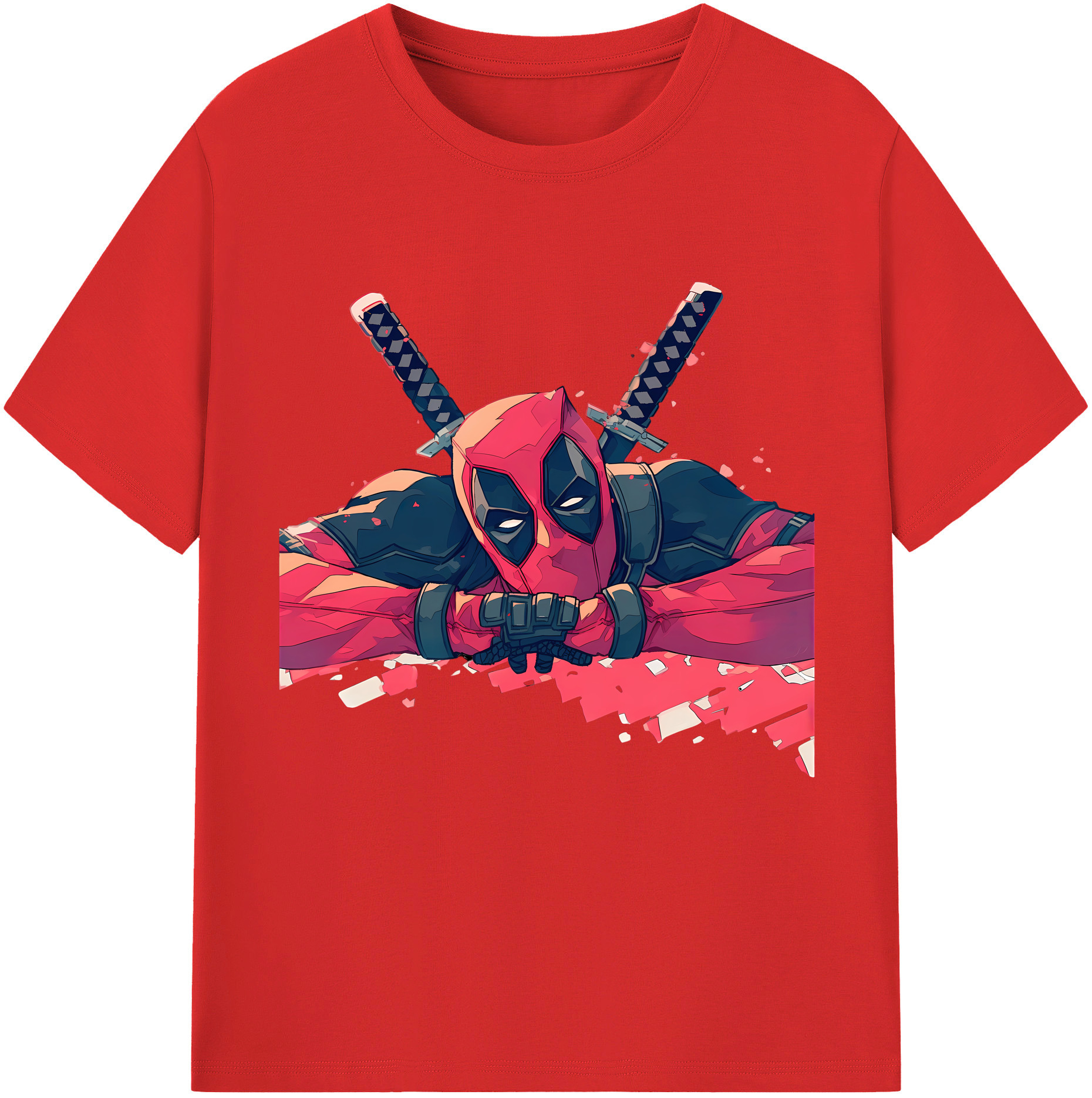 （画像用） Deadpool デッドプール レディースカジュアルプリントTシャツ（綿100％）