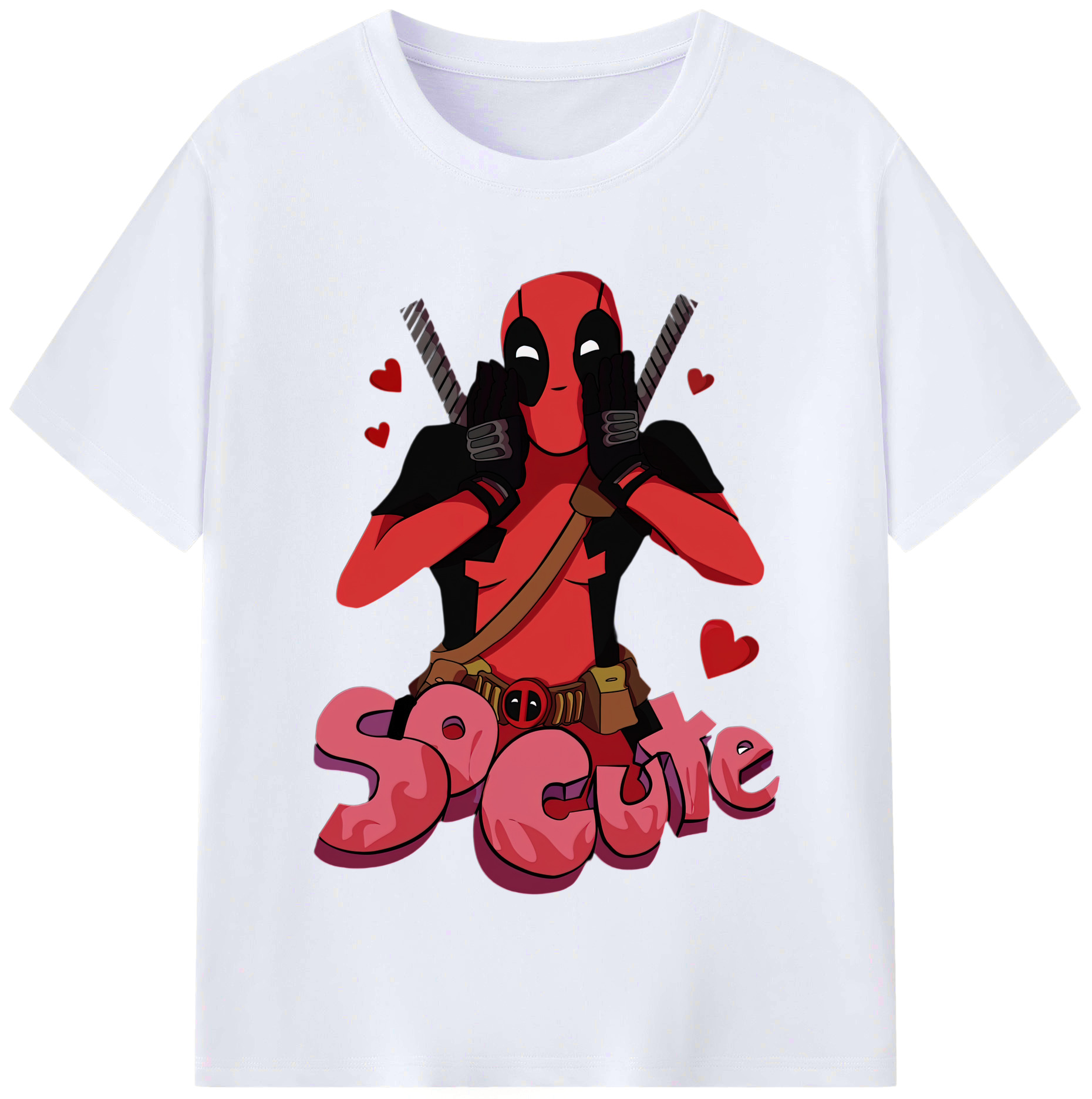 （画像用） Deadpool デッドプール レディースカジュアルプリントTシャツ（綿100％）