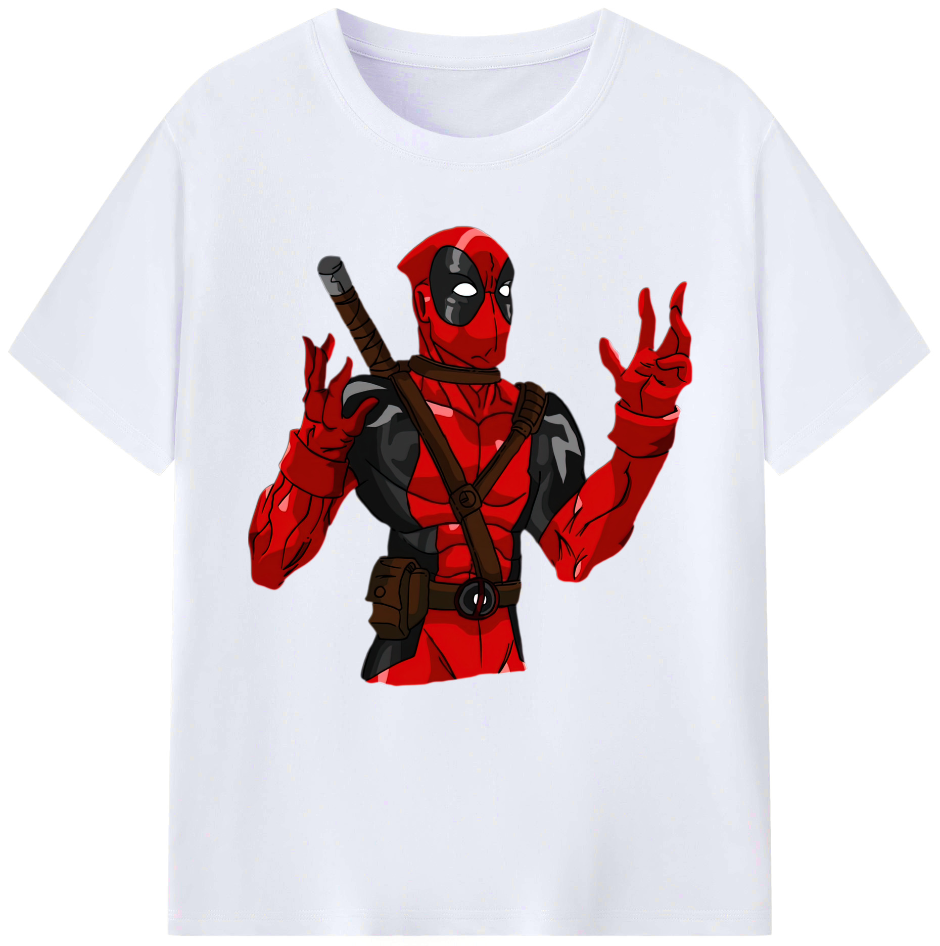 （画像用） Deadpool デッドプール レディースカジュアルプリントTシャツ（綿100％）