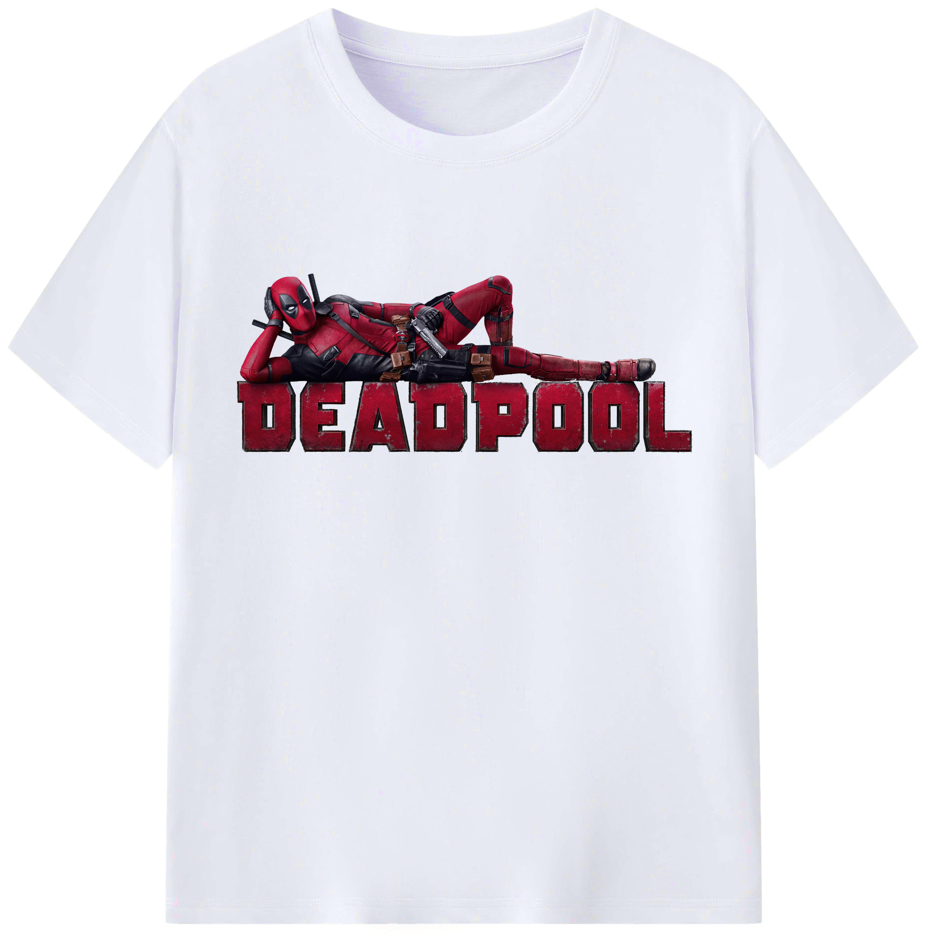 （画像用） Deadpool デッドプール レディースカジュアルプリントTシャツ（綿100％）