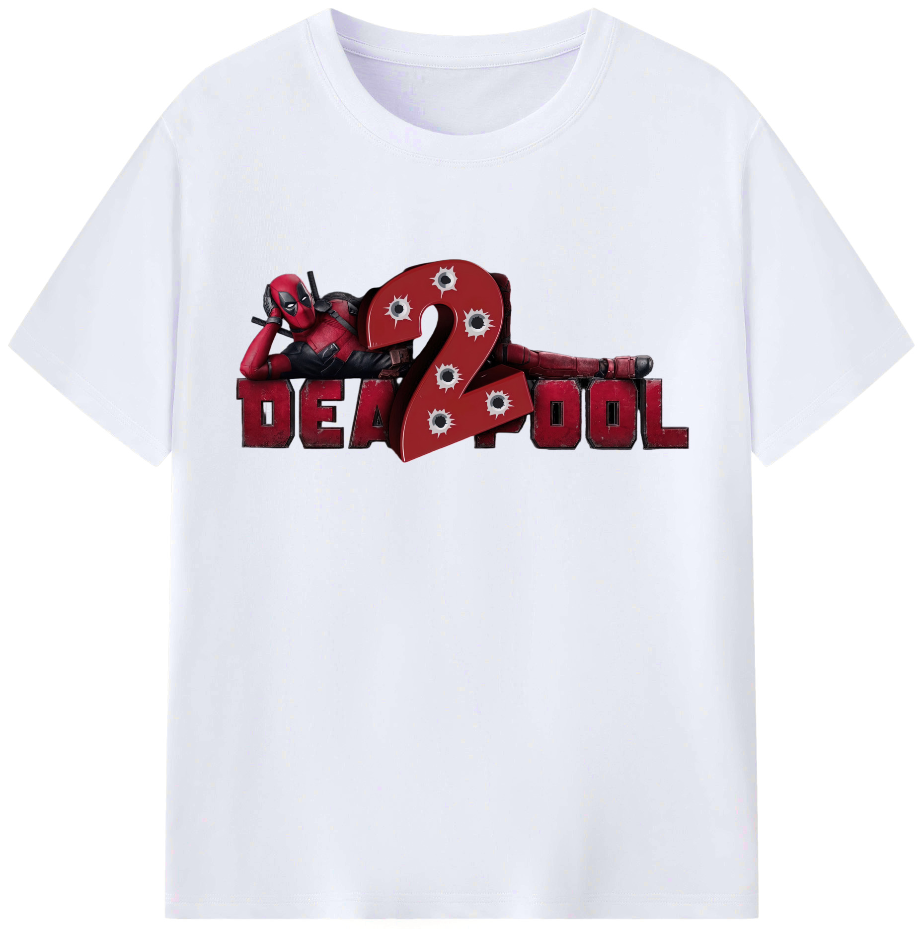 （画像用） Deadpool デッドプール レディースカジュアルプリントTシャツ（綿100％）