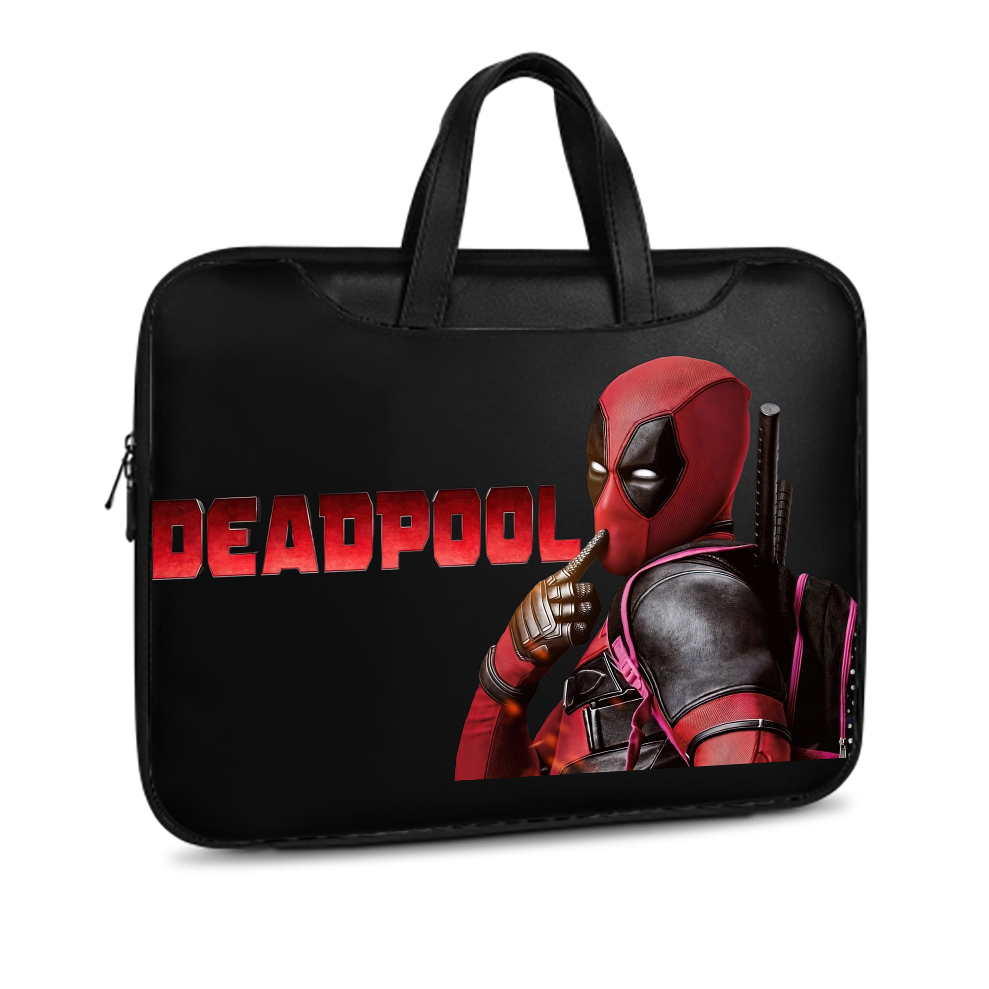 （画像用） Deadpool デッドプール レザーラップトップバッグ　ノートパソコンケース