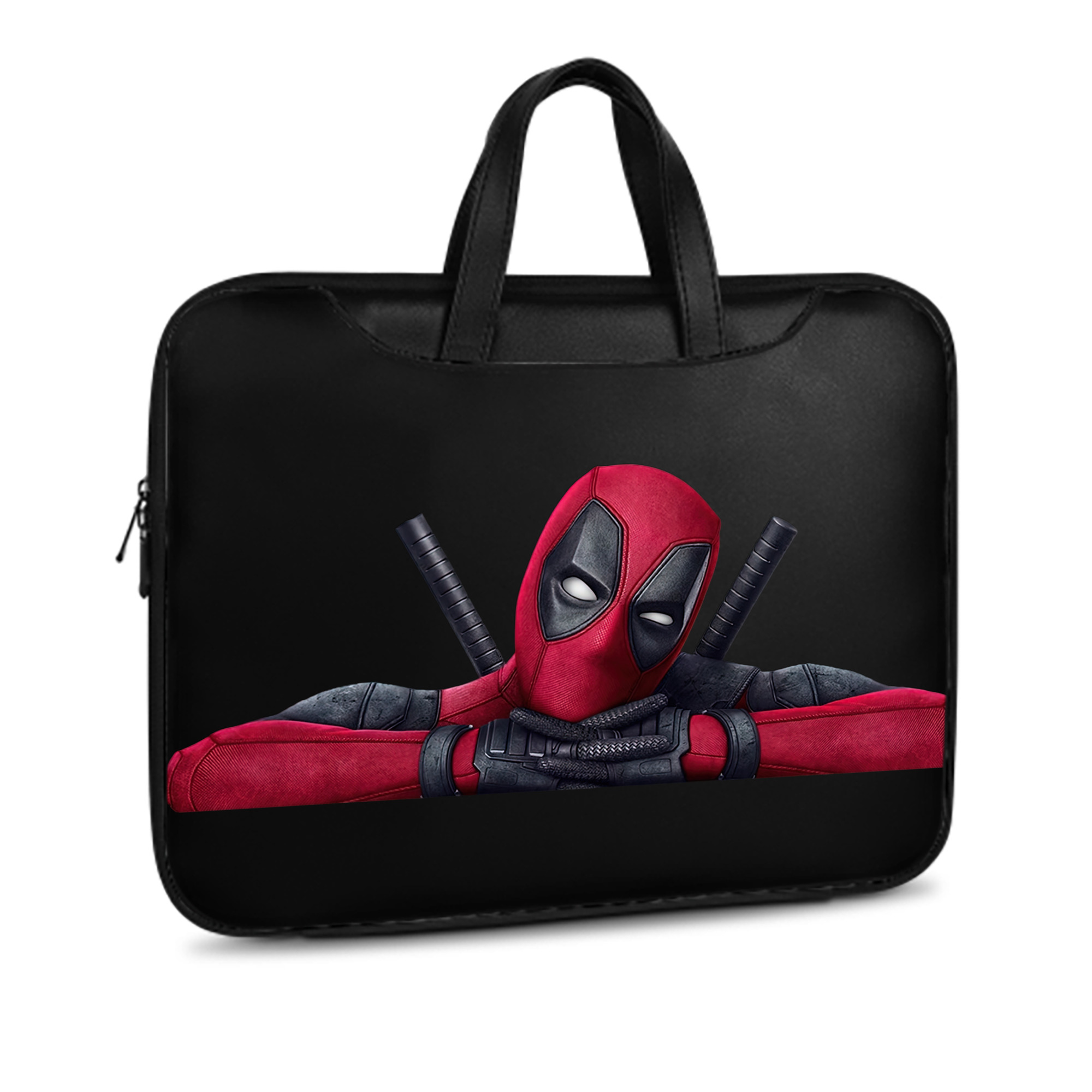 （画像用） Deadpool デッドプール レザーラップトップバッグ　ノートパソコンケース
