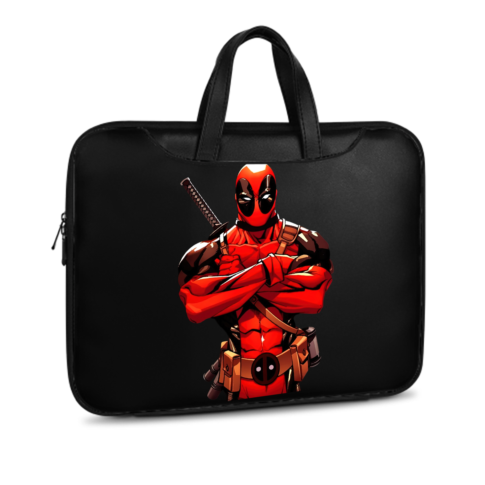 （画像用） Deadpool デッドプール レザーラップトップバッグ　ノートパソコンケース