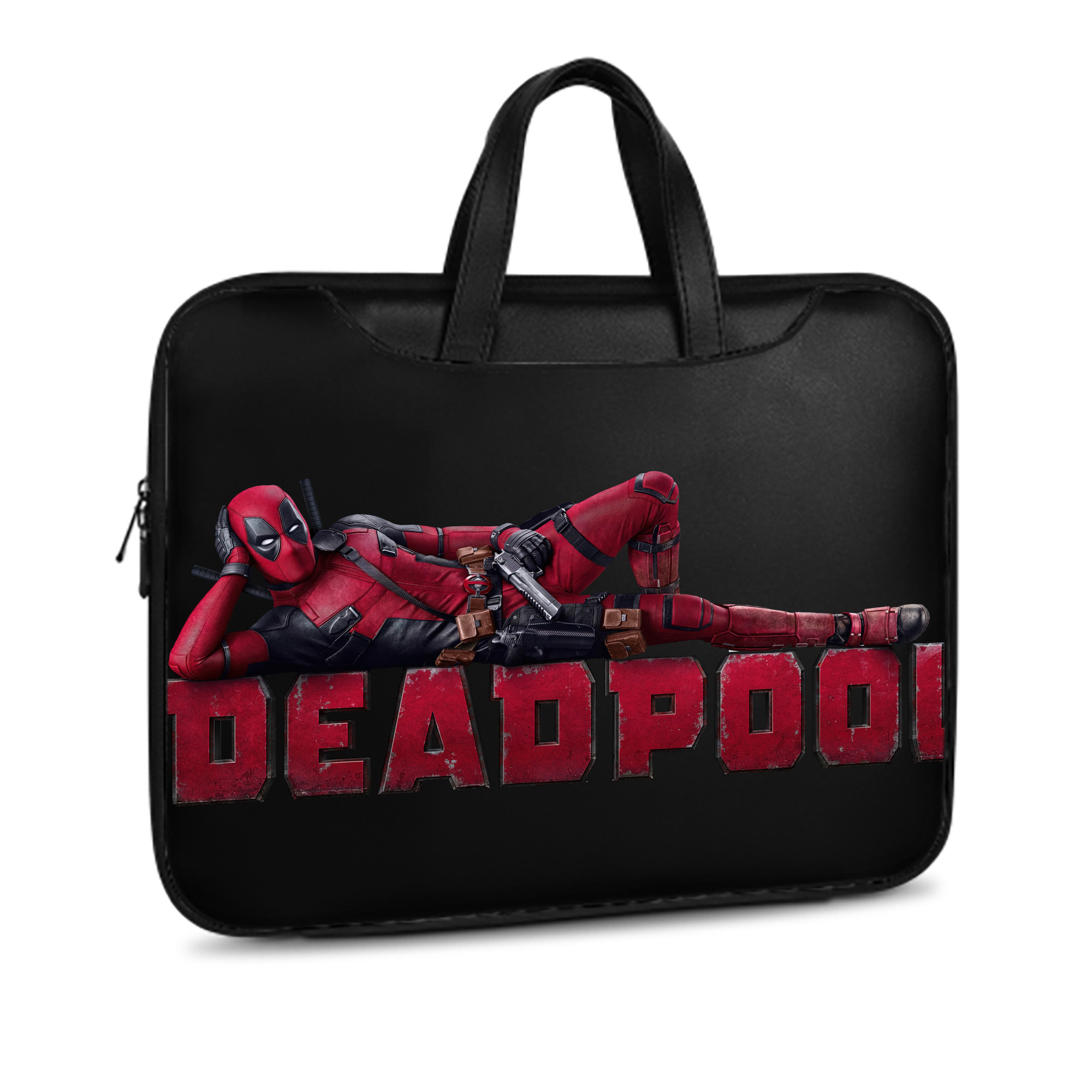 （画像用） Deadpool デッドプール レザーラップトップバッグ　ノートパソコンケース