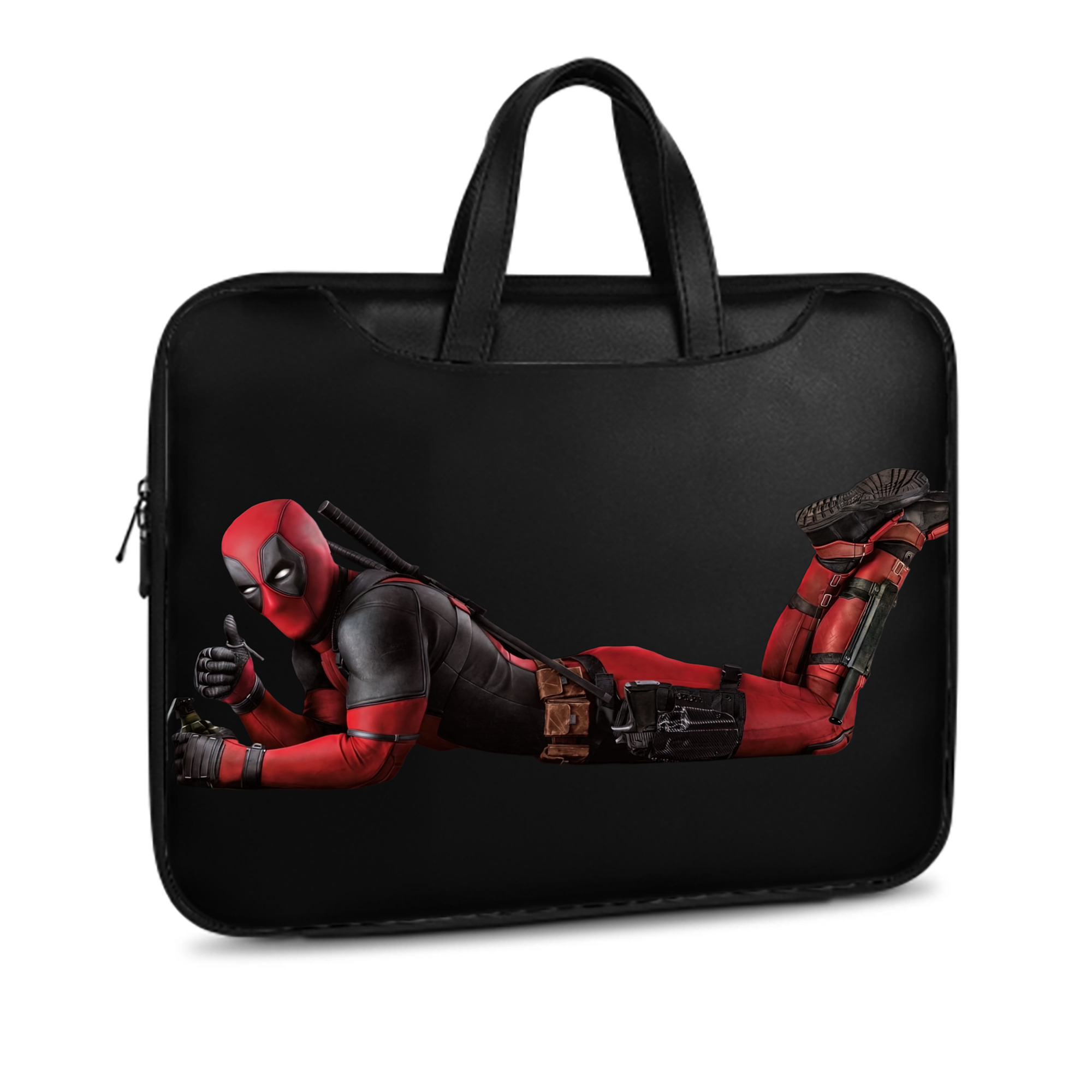 （画像用） Deadpool デッドプール レザーラップトップバッグ　ノートパソコンケース