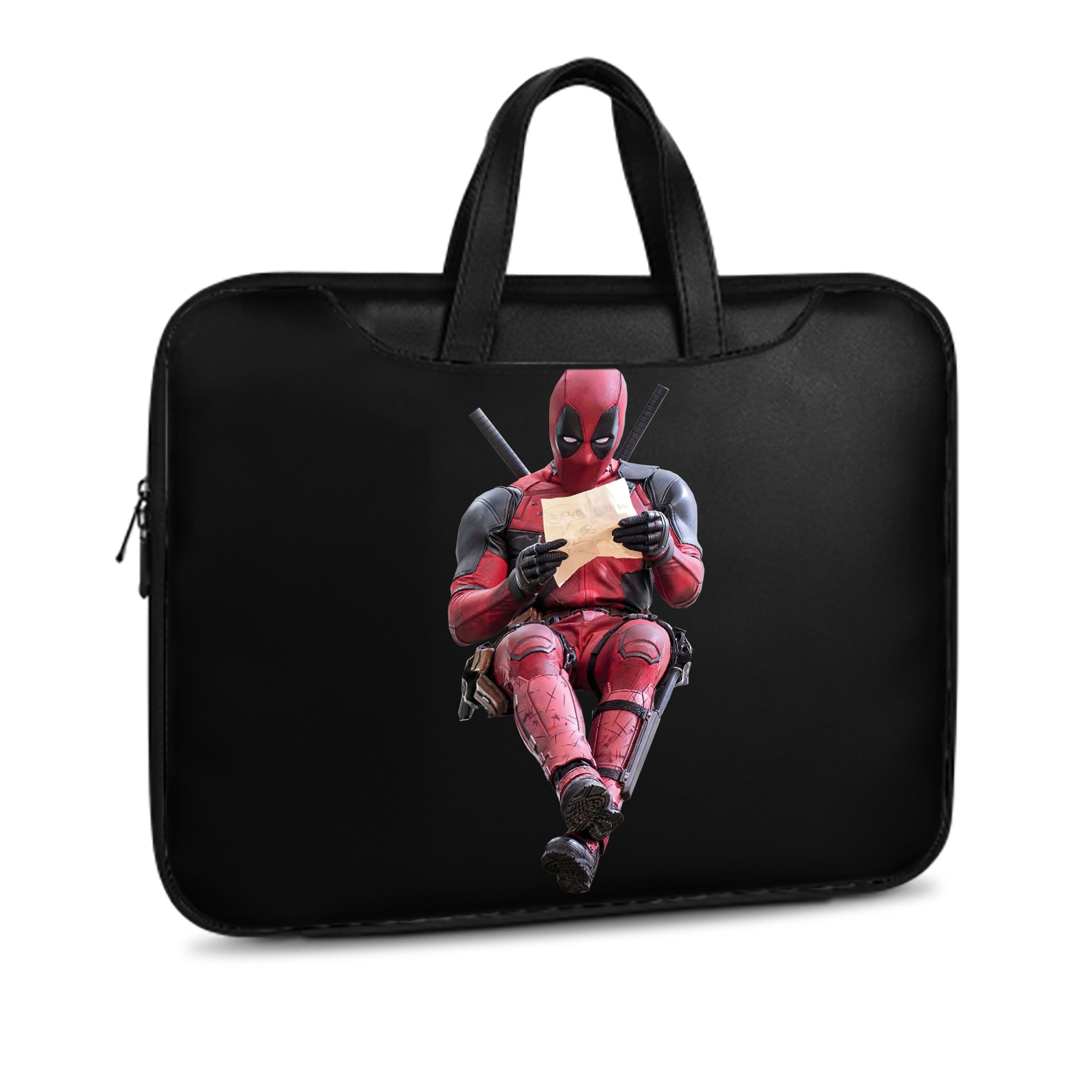 （画像用） Deadpool デッドプール レザーラップトップバッグ　ノートパソコンケース