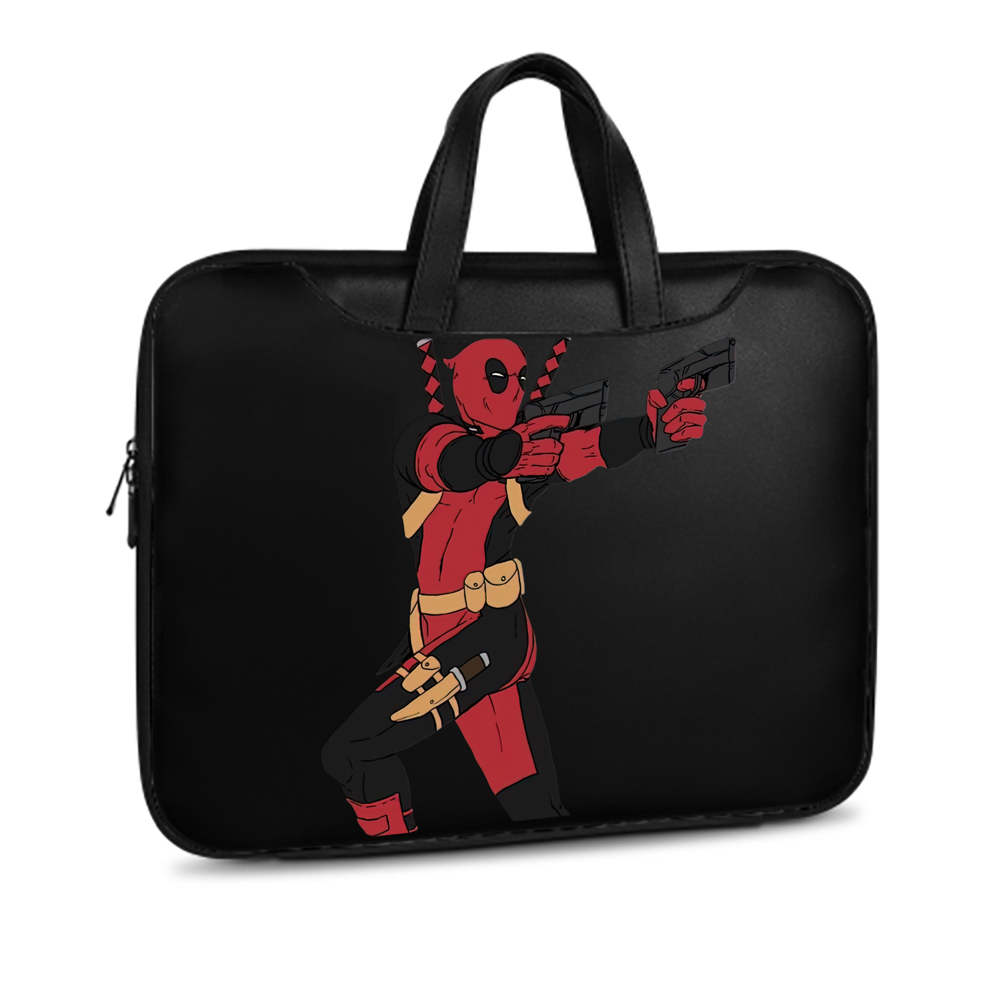 （画像用） Deadpool デッドプール レザーラップトップバッグ　ノートパソコンケース