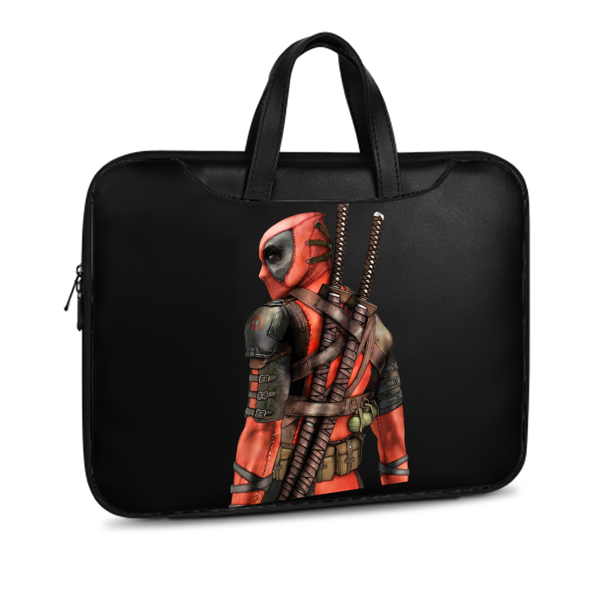 （画像用） Deadpool デッドプール レザーラップトップバッグ　ノートパソコンケース