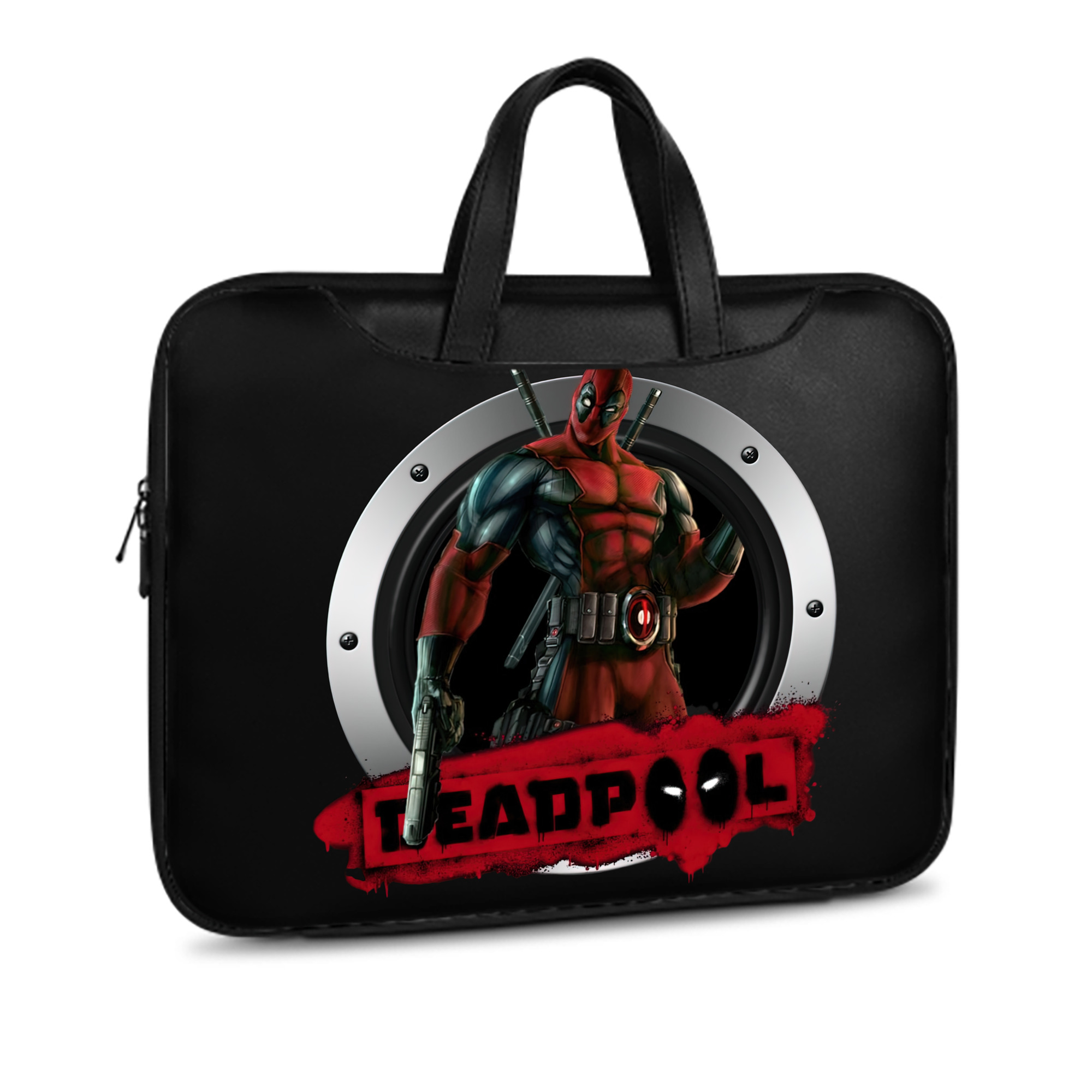 （画像用） Deadpool デッドプール レザーラップトップバッグ　ノートパソコンケース
