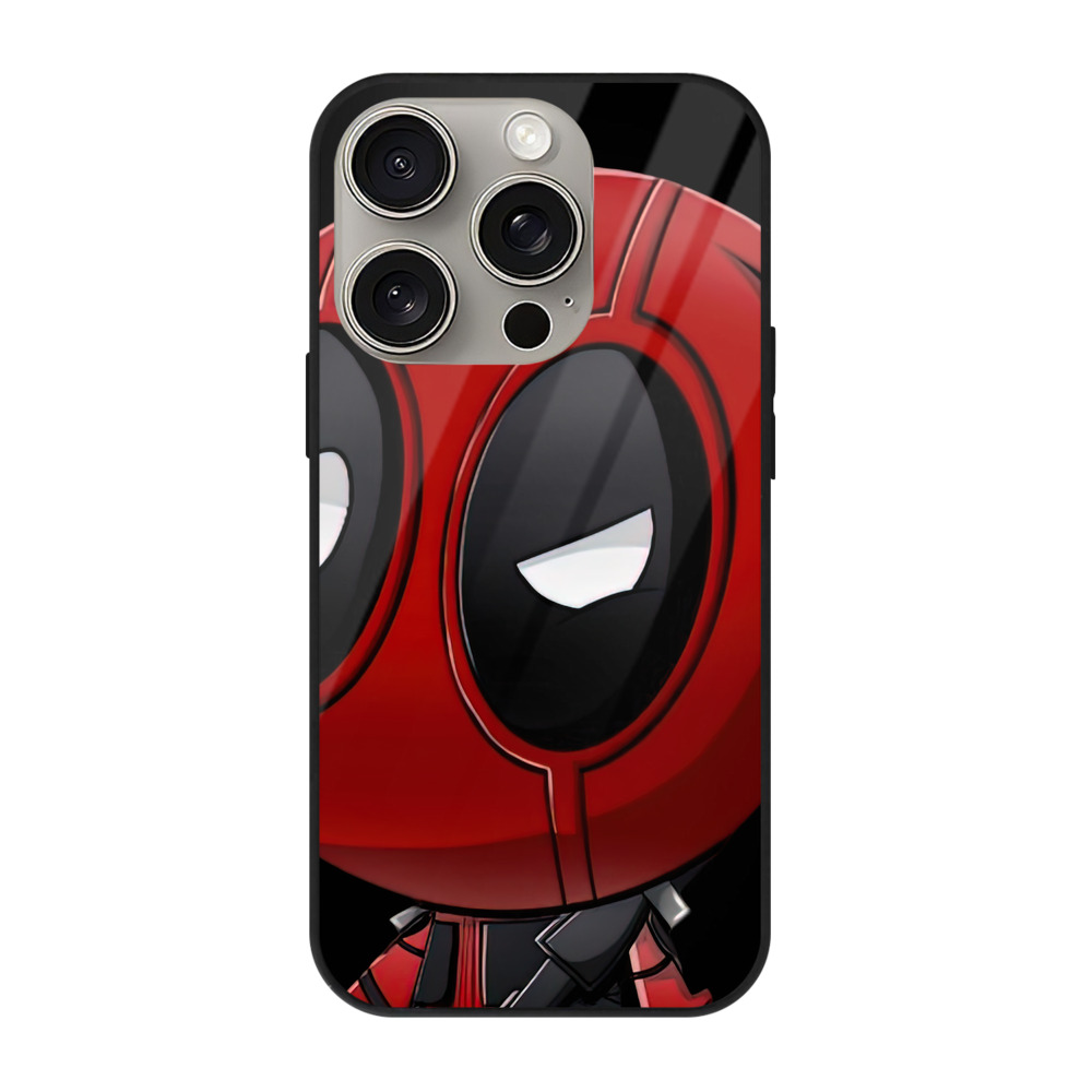 （画像用） Deadpool デッドプール 【iPhone15Pro対応】スマホケース 耐衝撃＆黄変防止 背面ガラス
