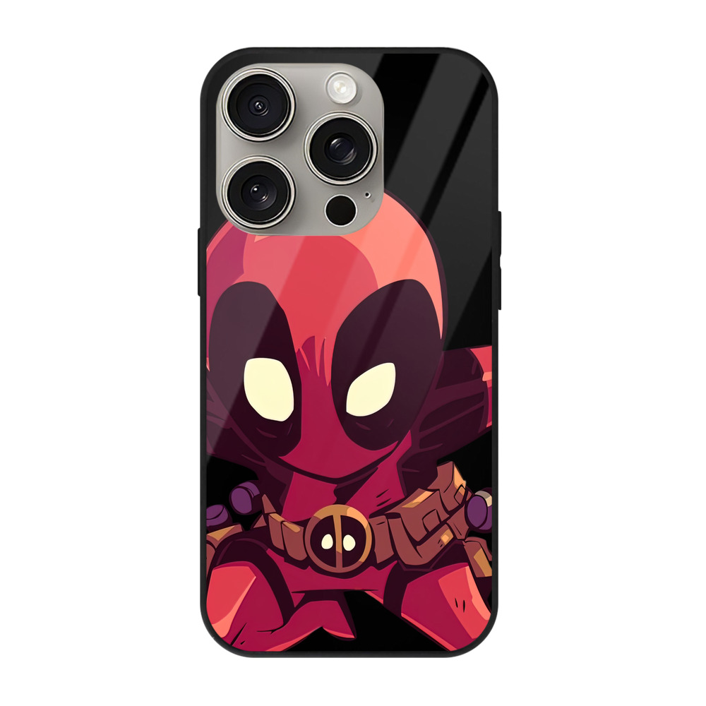 （画像用） Deadpool デッドプール 【iPhone15Pro対応】スマホケース 耐衝撃＆黄変防止 背面ガラス