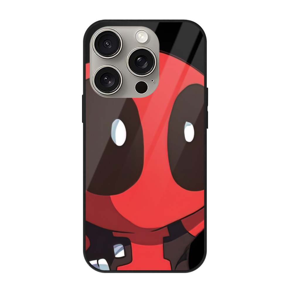 （画像用） Deadpool デッドプール 【iPhone15Pro対応】スマホケース 耐衝撃＆黄変防止 背面ガラス
