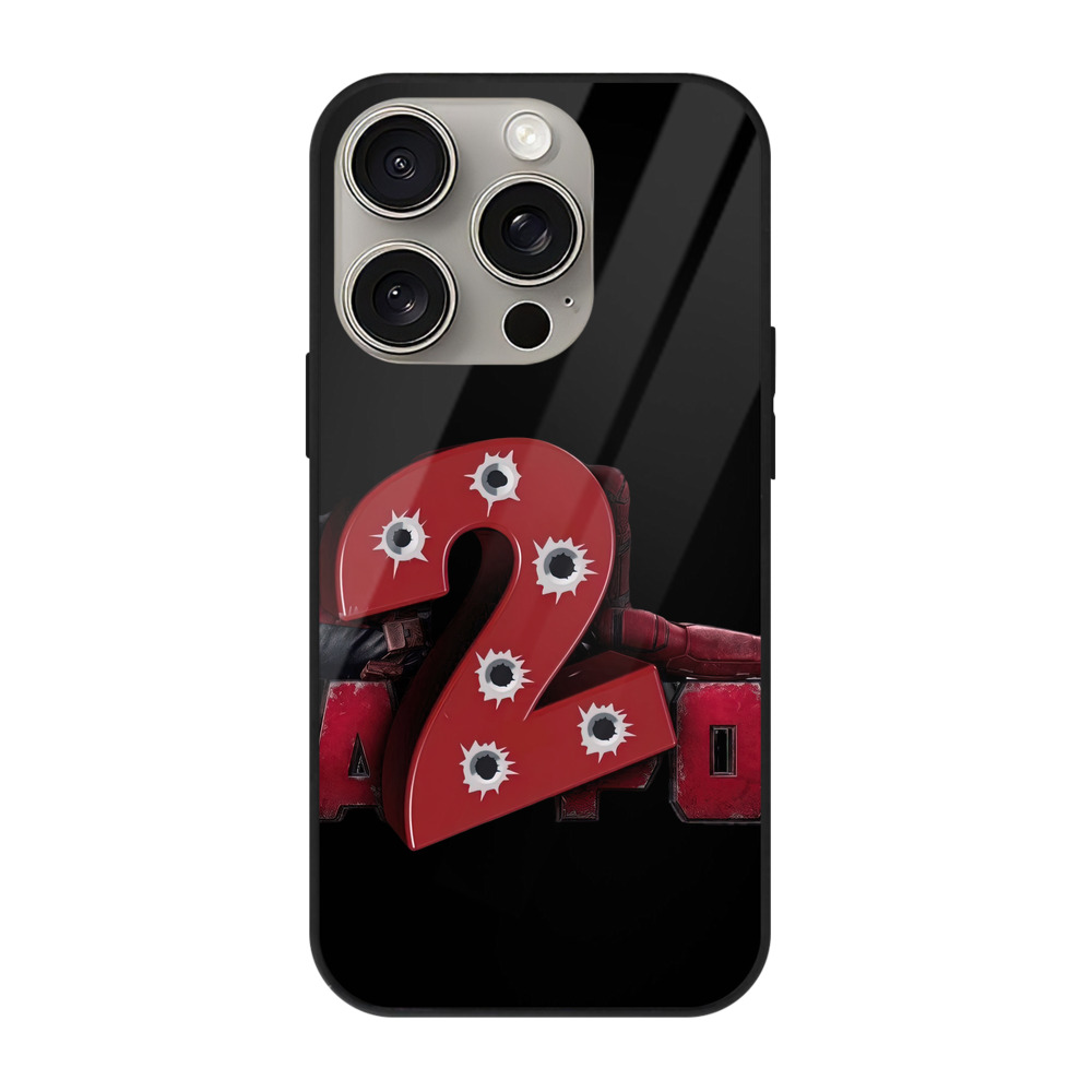（画像用） Deadpool デッドプール 【iPhone15Pro対応】スマホケース 耐衝撃＆黄変防止 背面ガラス