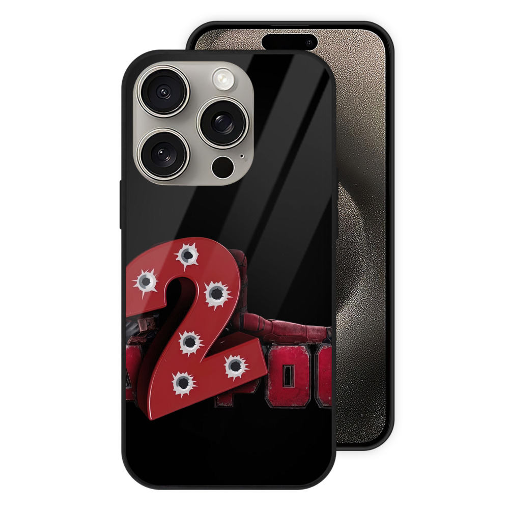（画像用） Deadpool デッドプール 【iPhone15Pro対応】スマホケース 耐衝撃＆黄変防止 背面ガラス