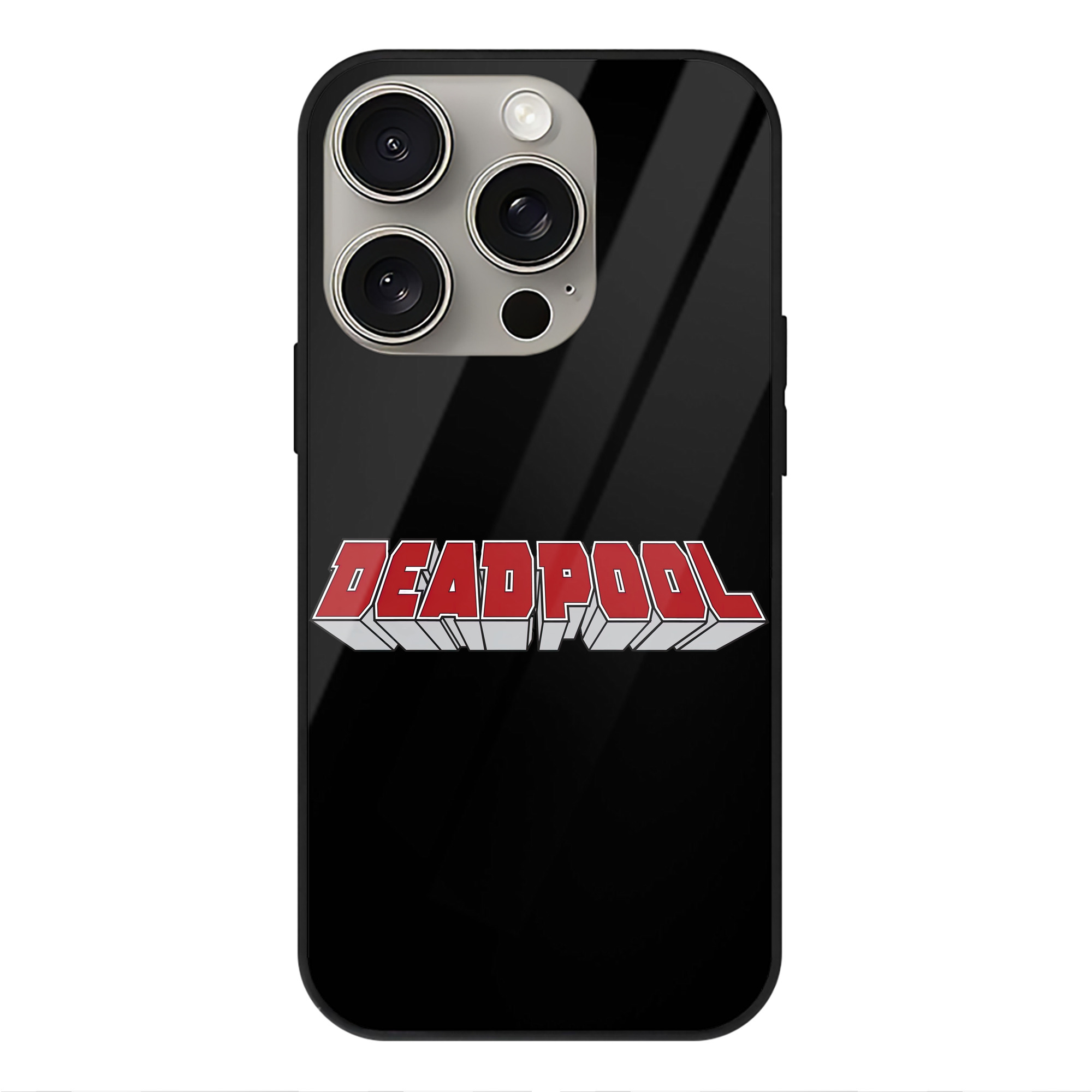 （画像用） Deadpool デッドプール 【iPhone15Pro対応】スマホケース 耐衝撃＆黄変防止 背面ガラス