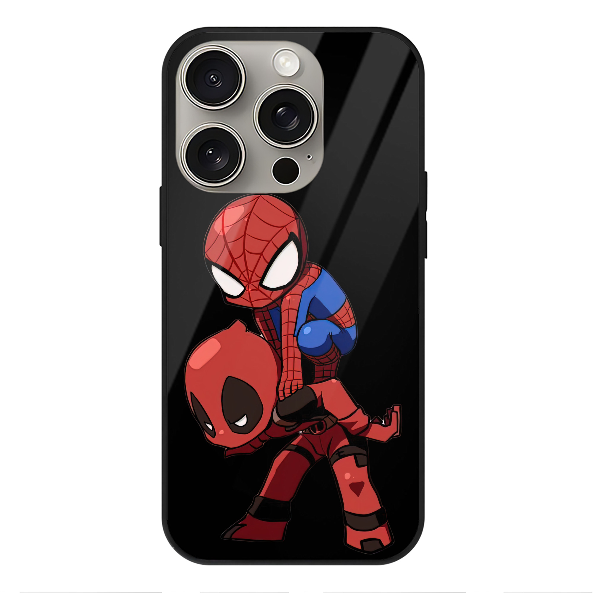 （画像用） Deadpool デッドプール 【iPhone15Pro対応】スマホケース 耐衝撃＆黄変防止 背面ガラス