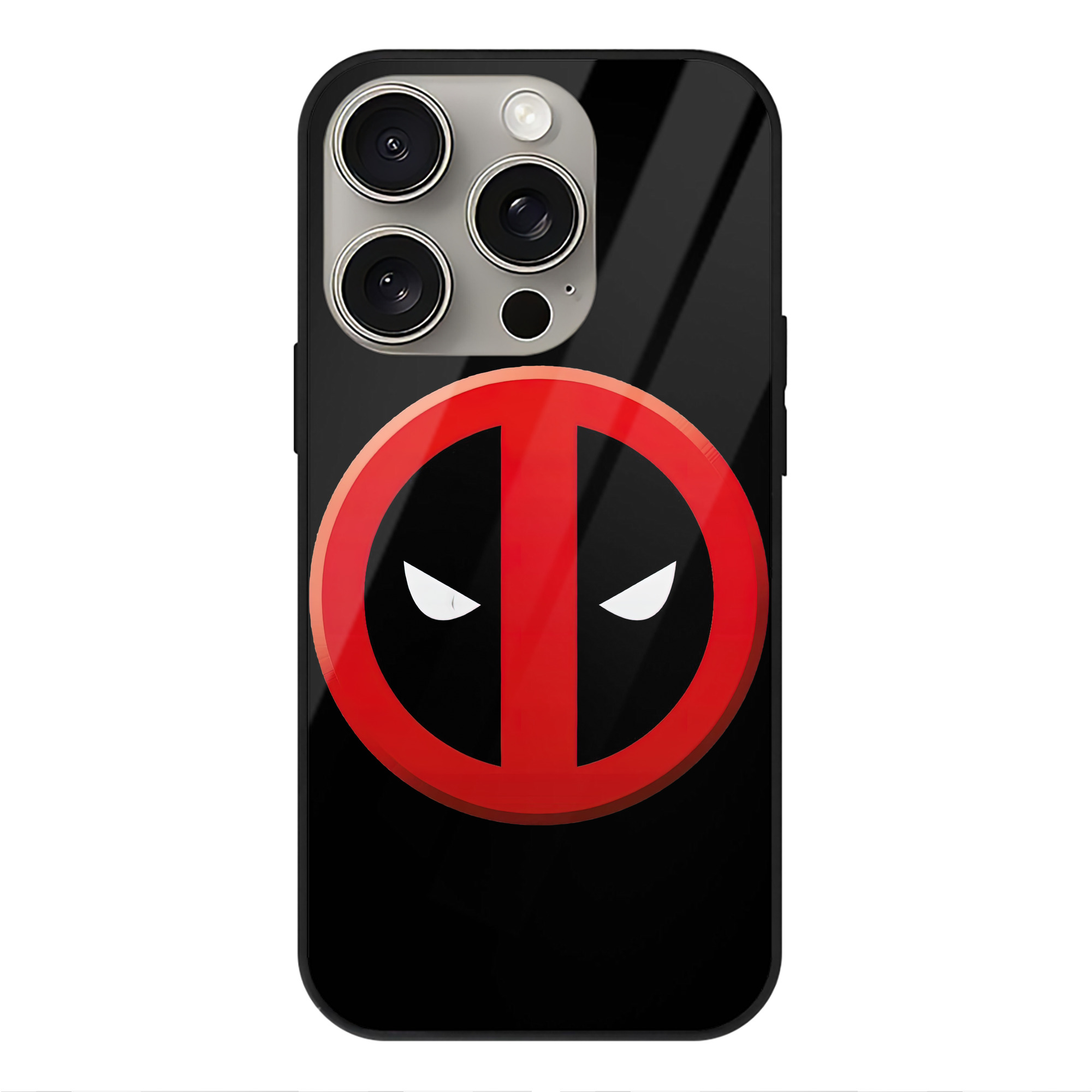 （画像用） Deadpool デッドプール 【iPhone15Pro対応】スマホケース 耐衝撃＆黄変防止 背面ガラス