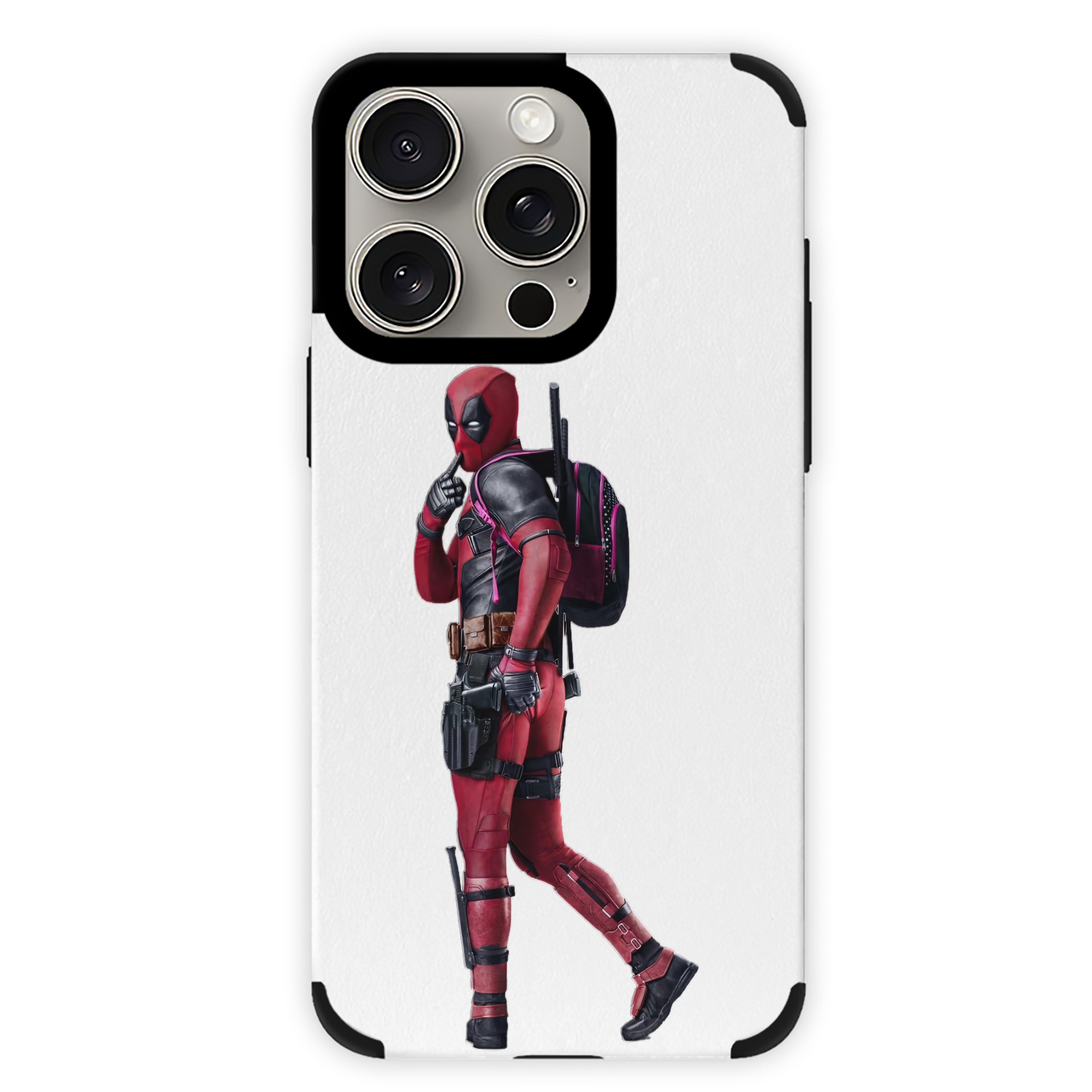 （画像用） Deadpool デッドプール 【iPhone15ProMax対応】 PUレザー スマホケース 耐衝撃＆黄変防止