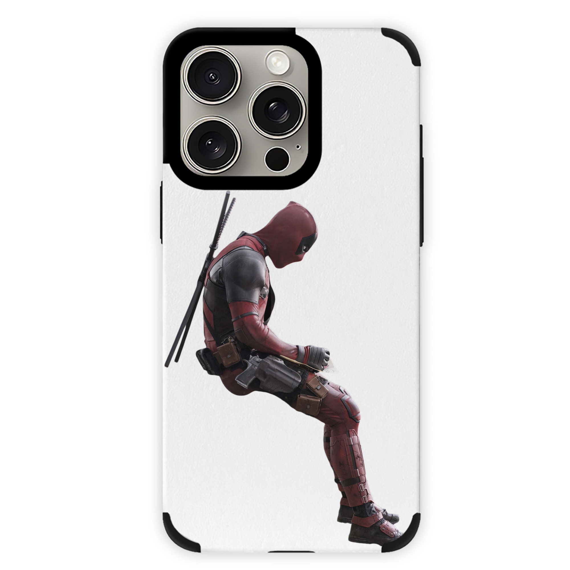 （画像用） Deadpool デッドプール 【iPhone15ProMax対応】 PUレザー スマホケース 耐衝撃＆黄変防止