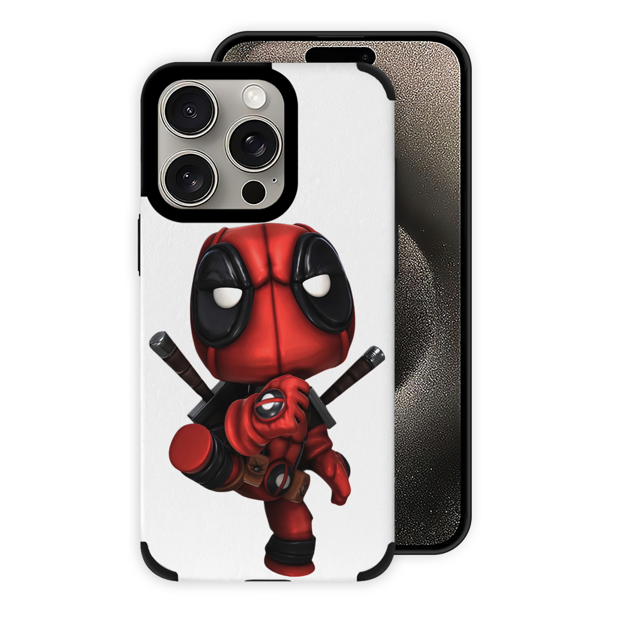 （画像用） Deadpool デッドプール 【iPhone15ProMax対応】 PUレザー スマホケース 耐衝撃＆黄変防止