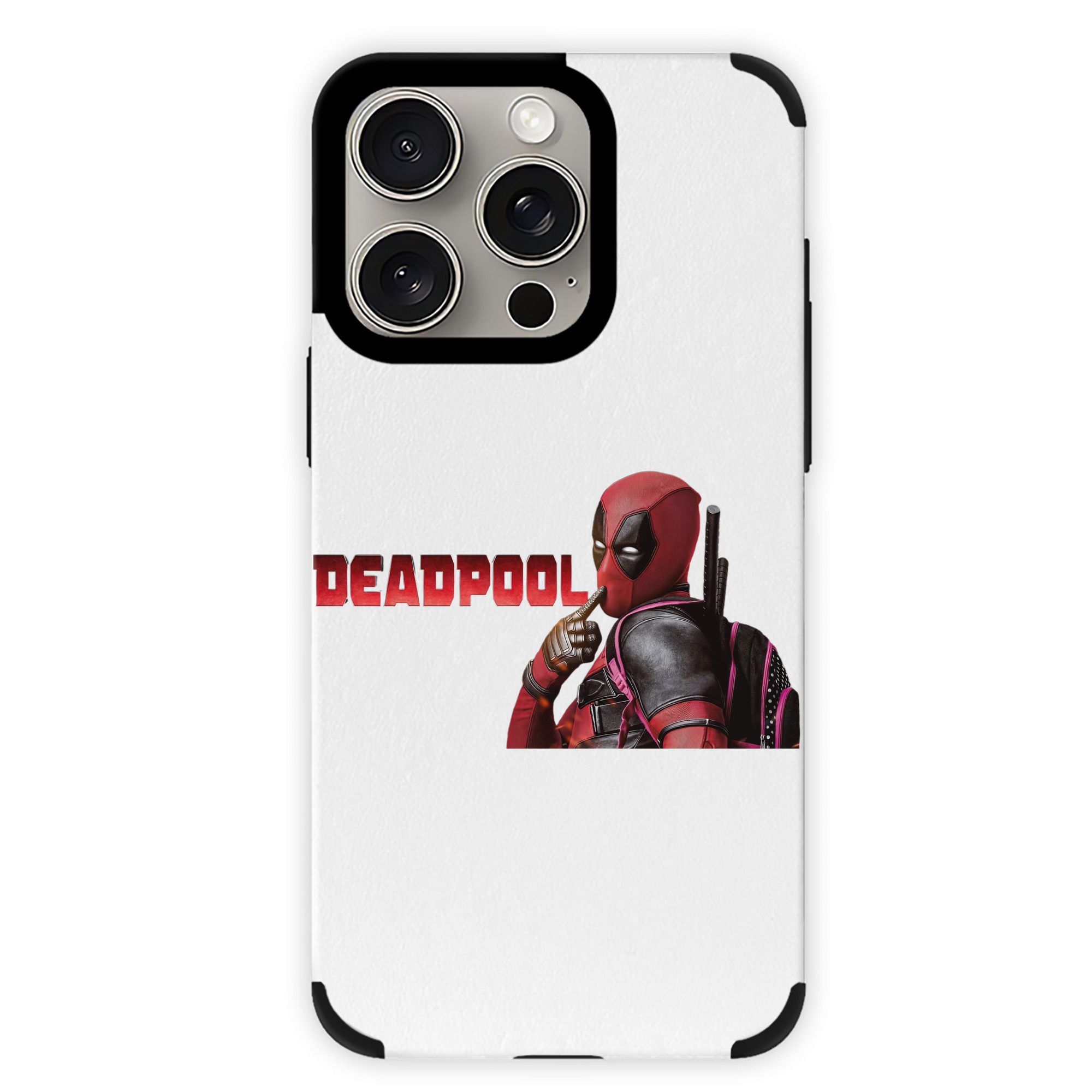 （画像用） Deadpool デッドプール 【iPhone15ProMax対応】 PUレザー スマホケース 耐衝撃＆黄変防止