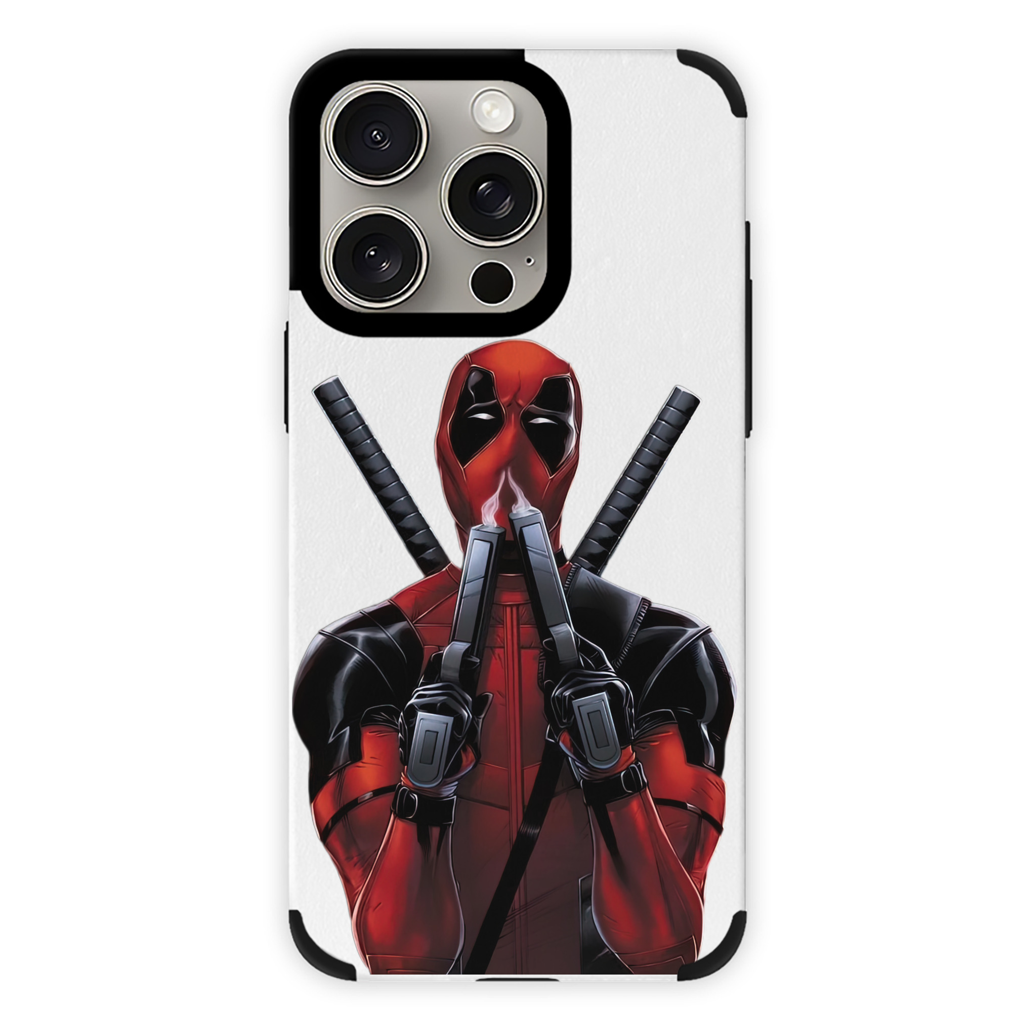 （画像用） Deadpool デッドプール 【iPhone15ProMax対応】 PUレザー スマホケース 耐衝撃＆黄変防止