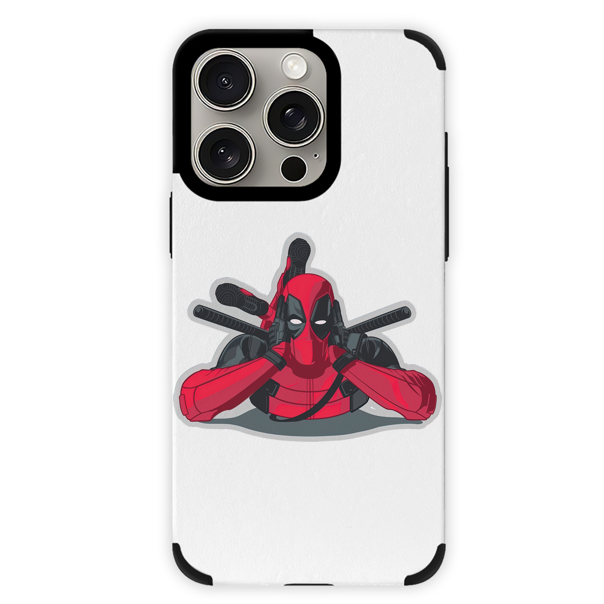 （画像用） Deadpool デッドプール 【iPhone15ProMax対応】 PUレザー スマホケース 耐衝撃＆黄変防止