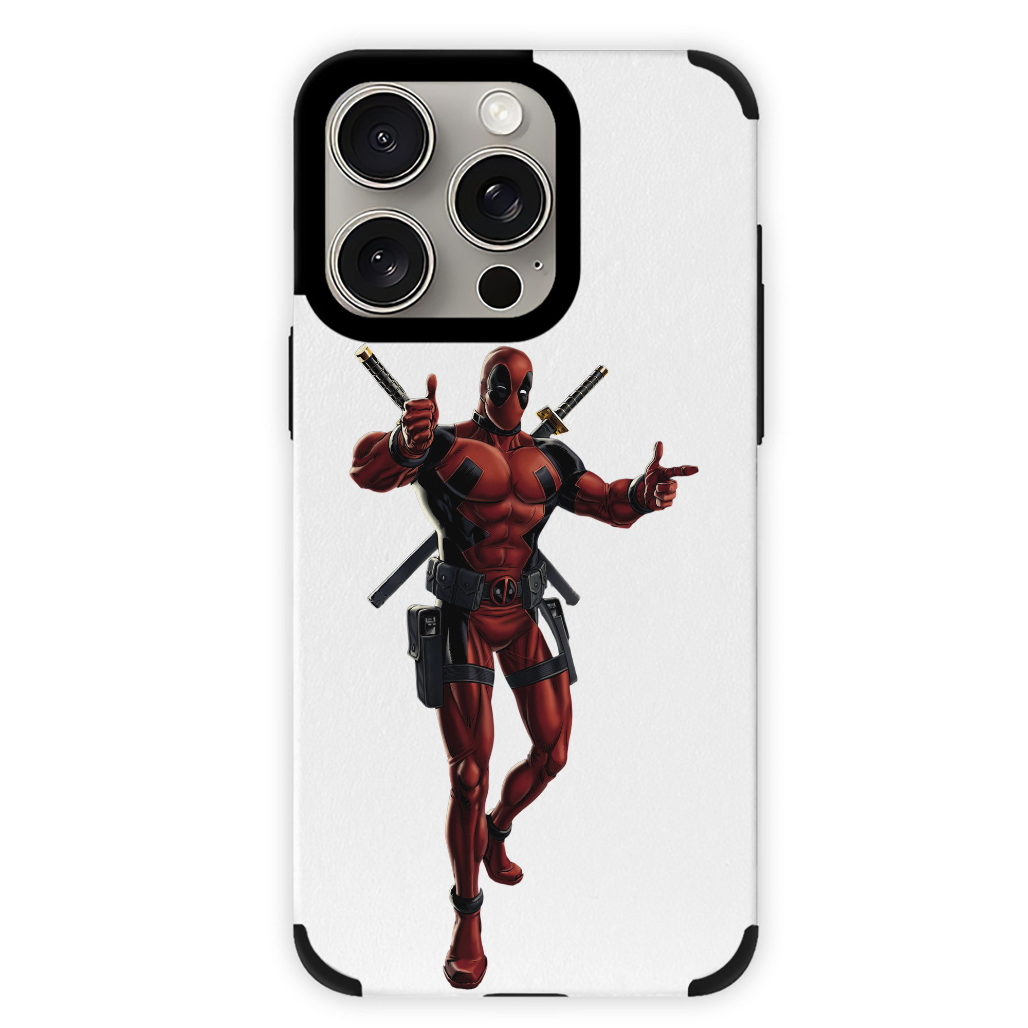（画像用） Deadpool デッドプール 【iPhone15ProMax対応】 PUレザー スマホケース 耐衝撃＆黄変防止