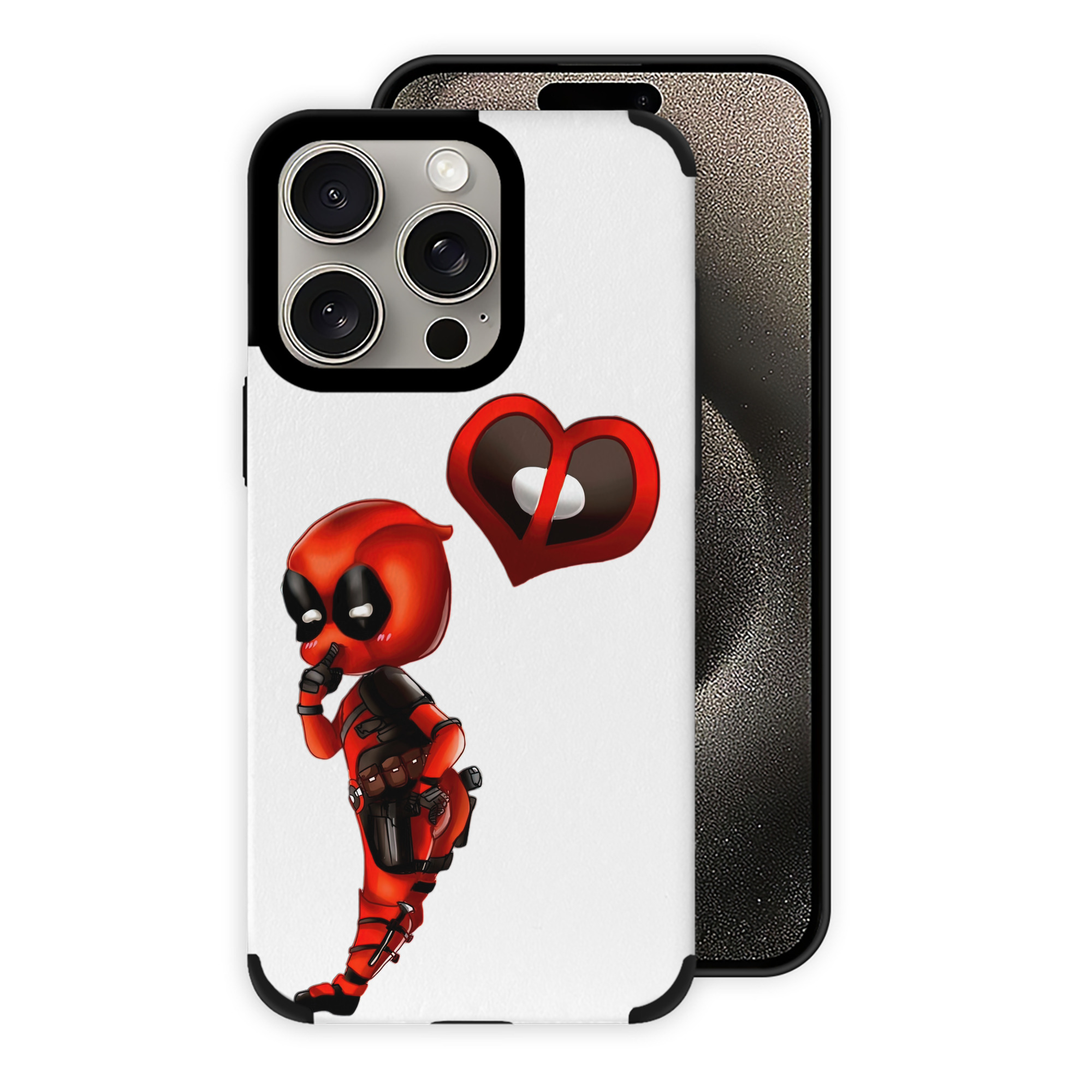 （画像用） Deadpool デッドプール 【iPhone15ProMax対応】 PUレザー スマホケース 耐衝撃＆黄変防止