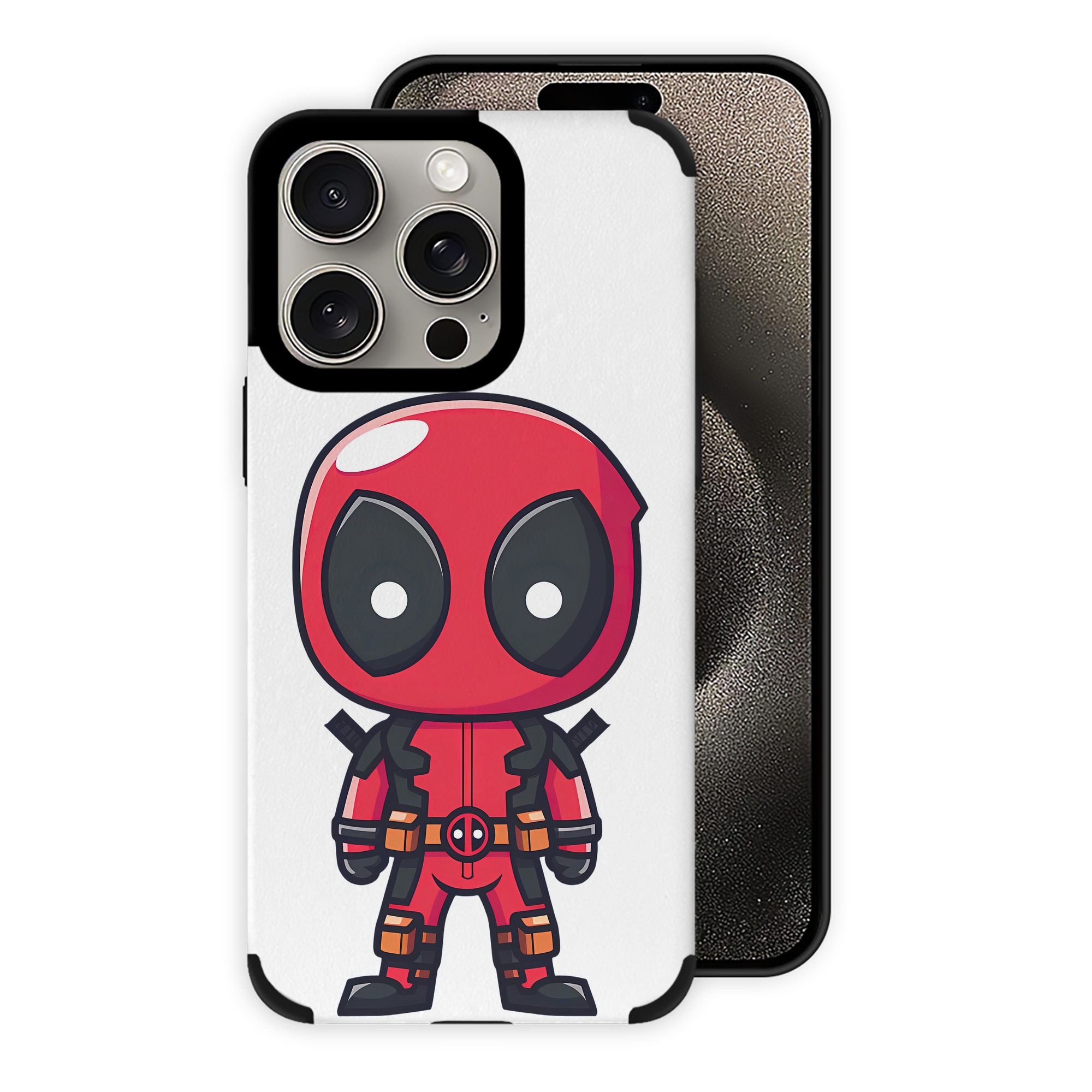 （画像用） Deadpool デッドプール 【iPhone15ProMax対応】 PUレザー スマホケース 耐衝撃＆黄変防止